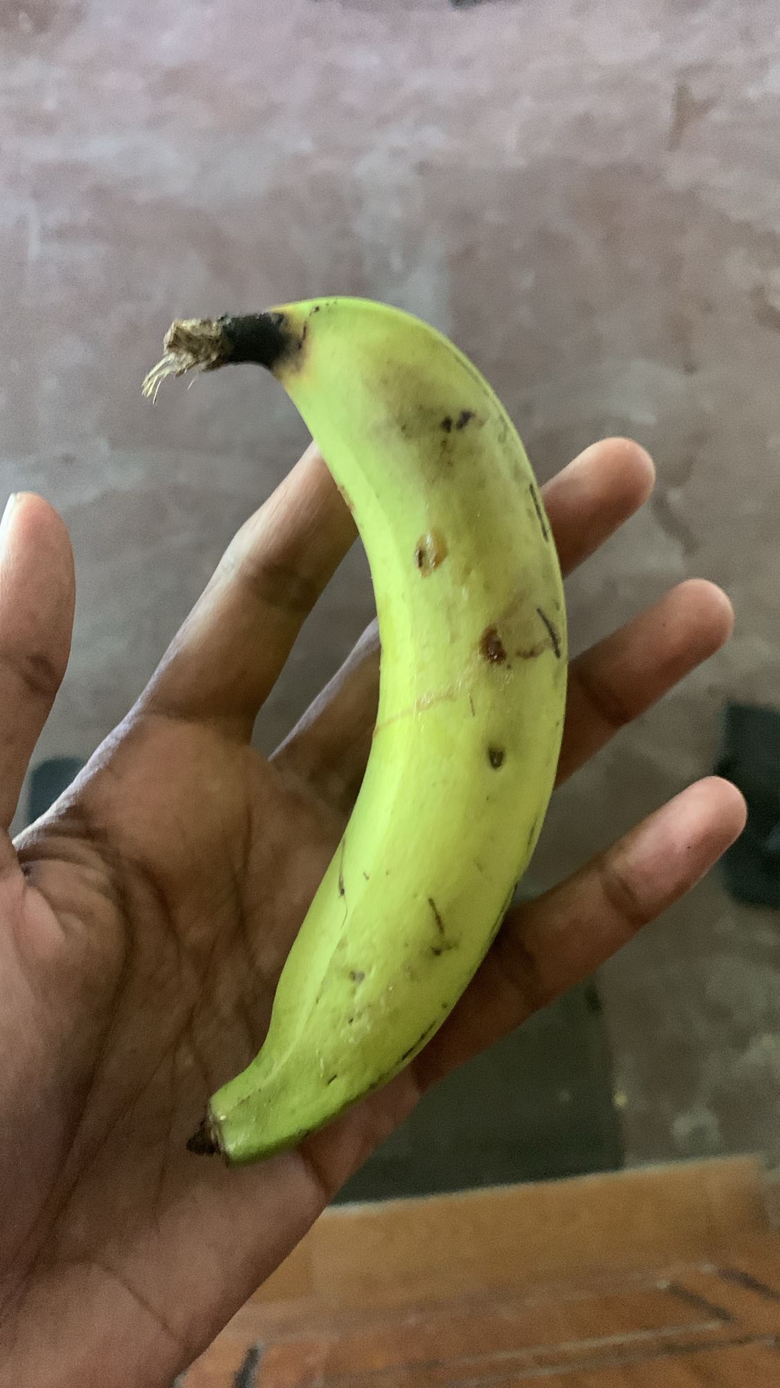 Unripe banana snack