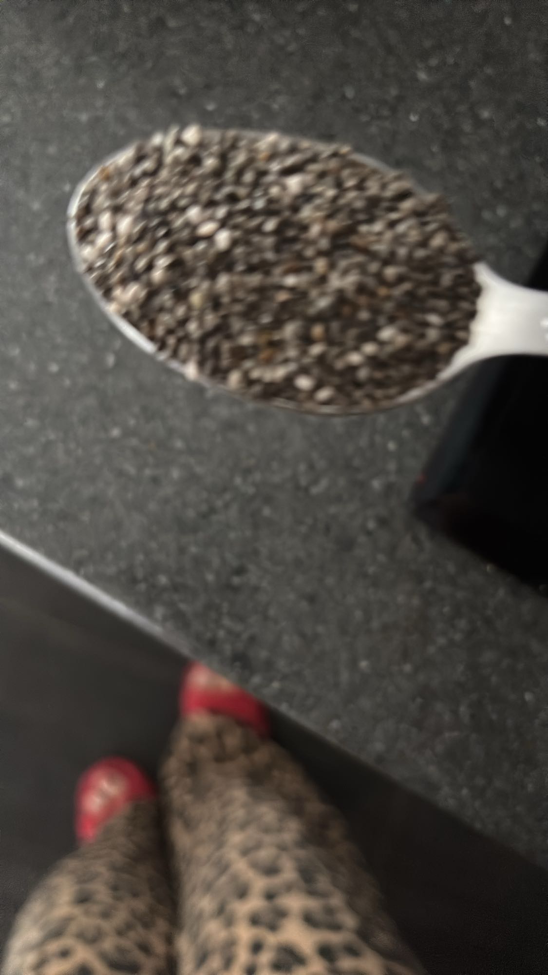 Cuillère de graines de chia