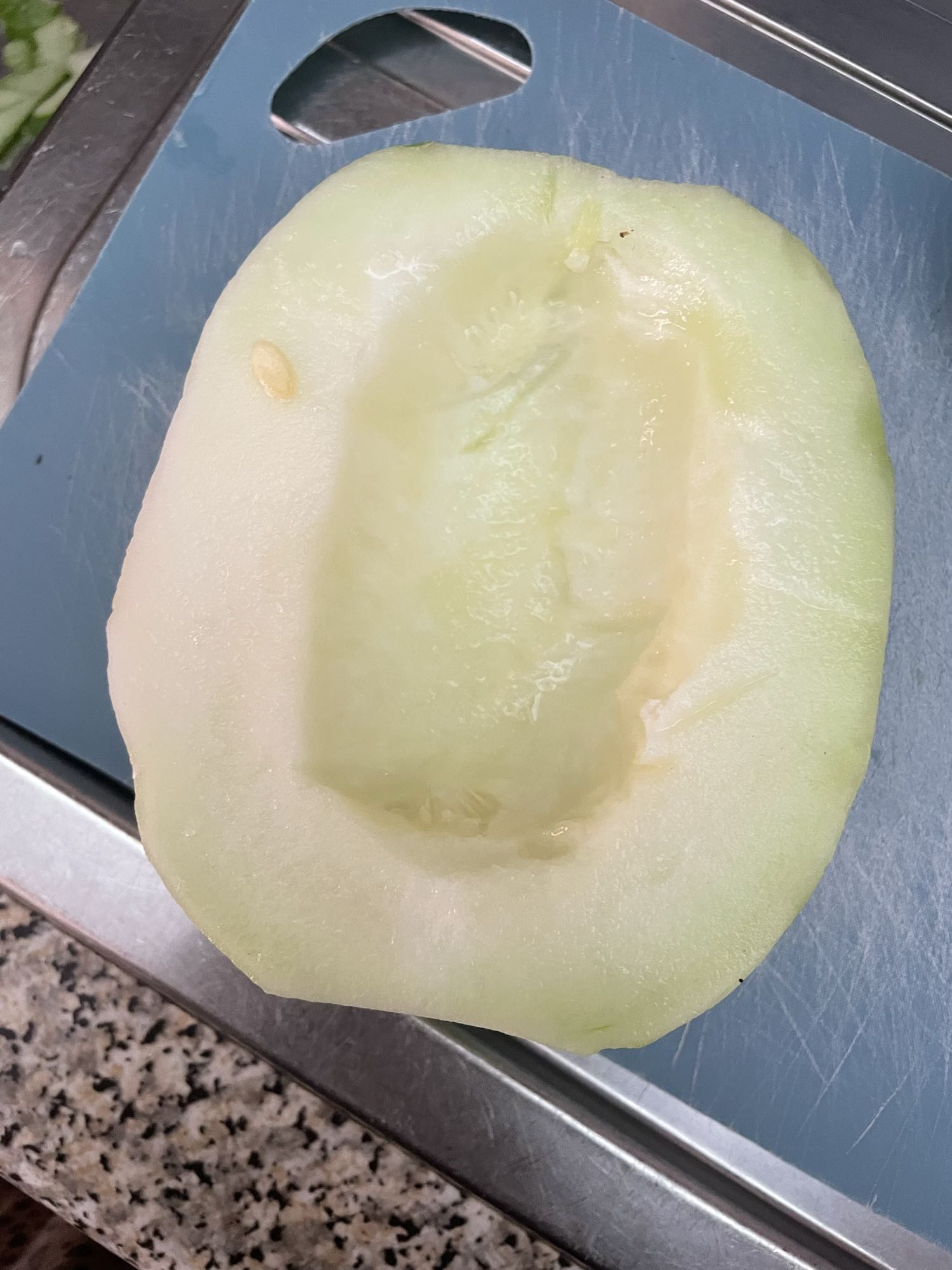 Green melon half