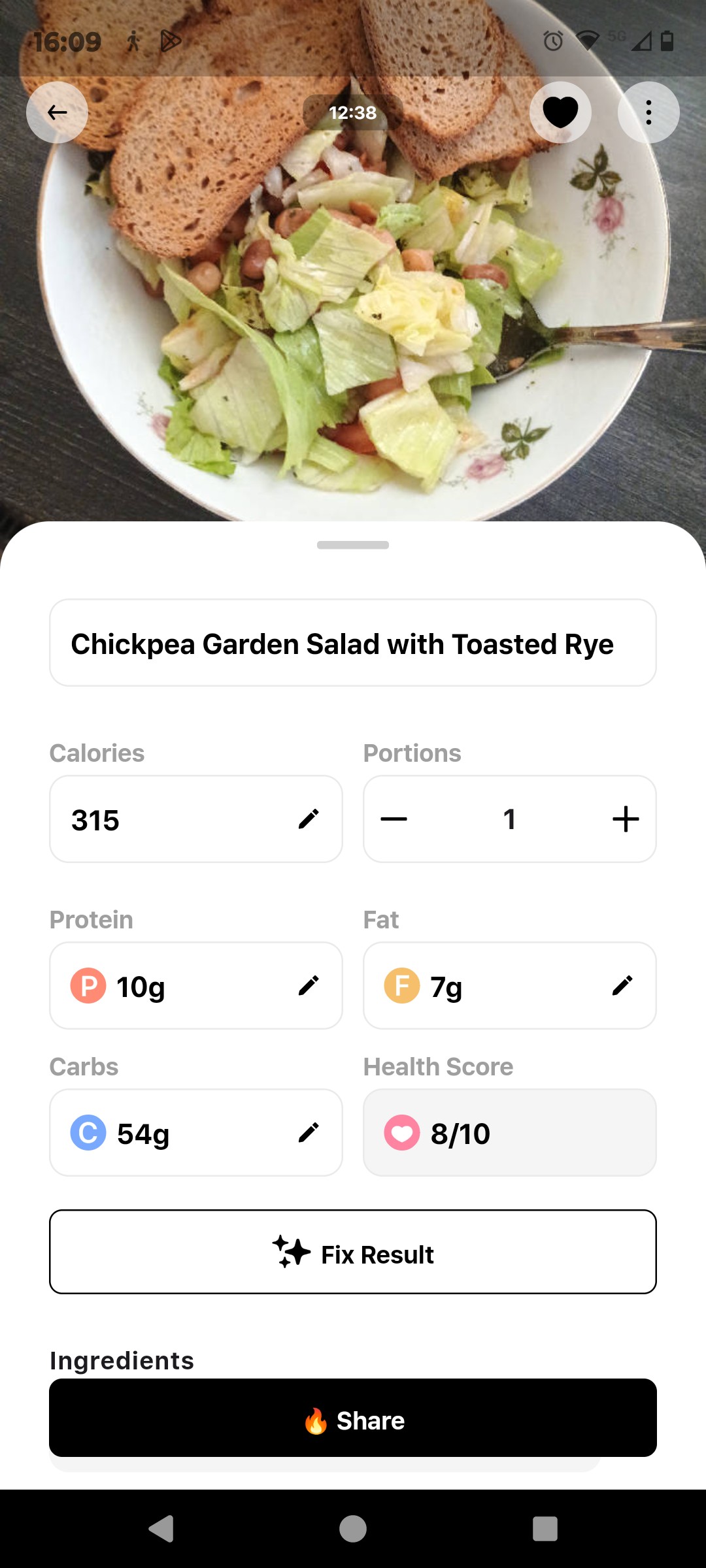 Chickpea Garden Salad