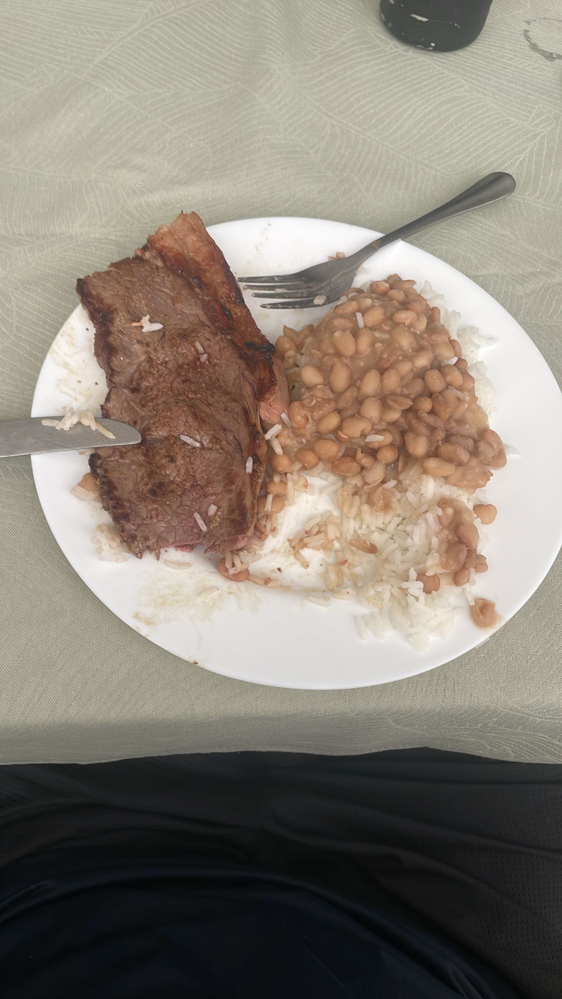 Arroz, feijão e carne