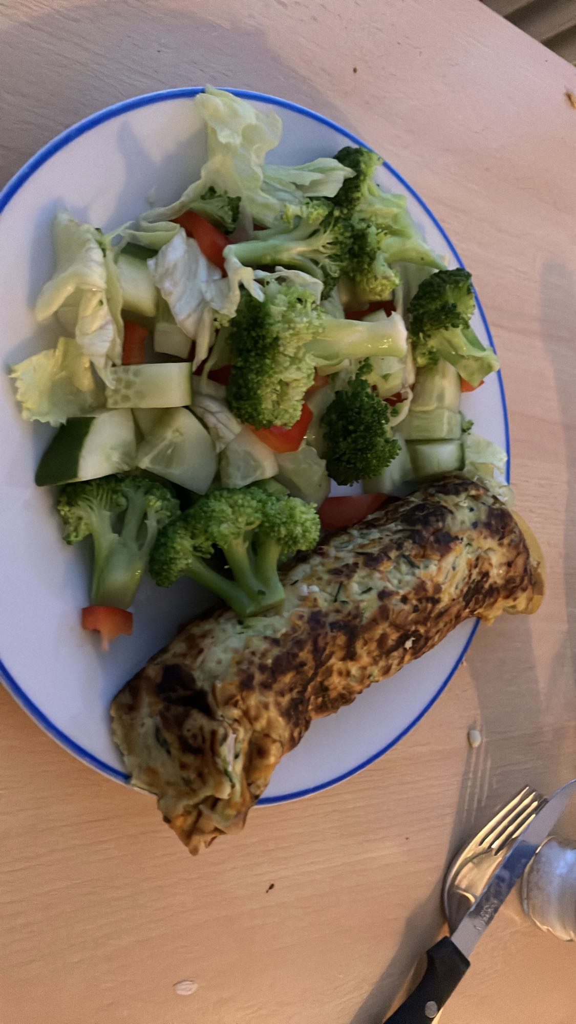 Panqueca recheada com frango