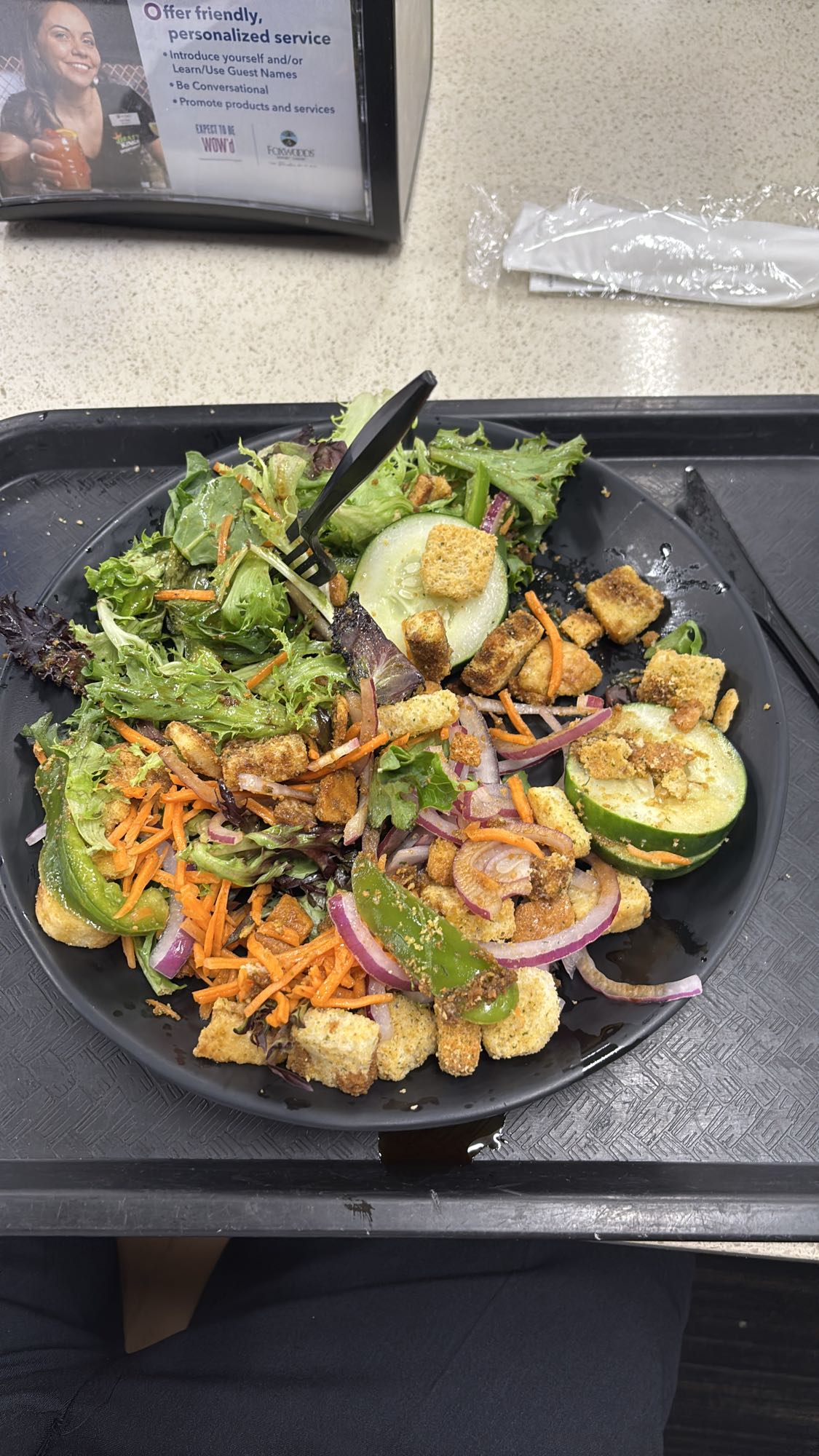 ensalada mixta con crutones