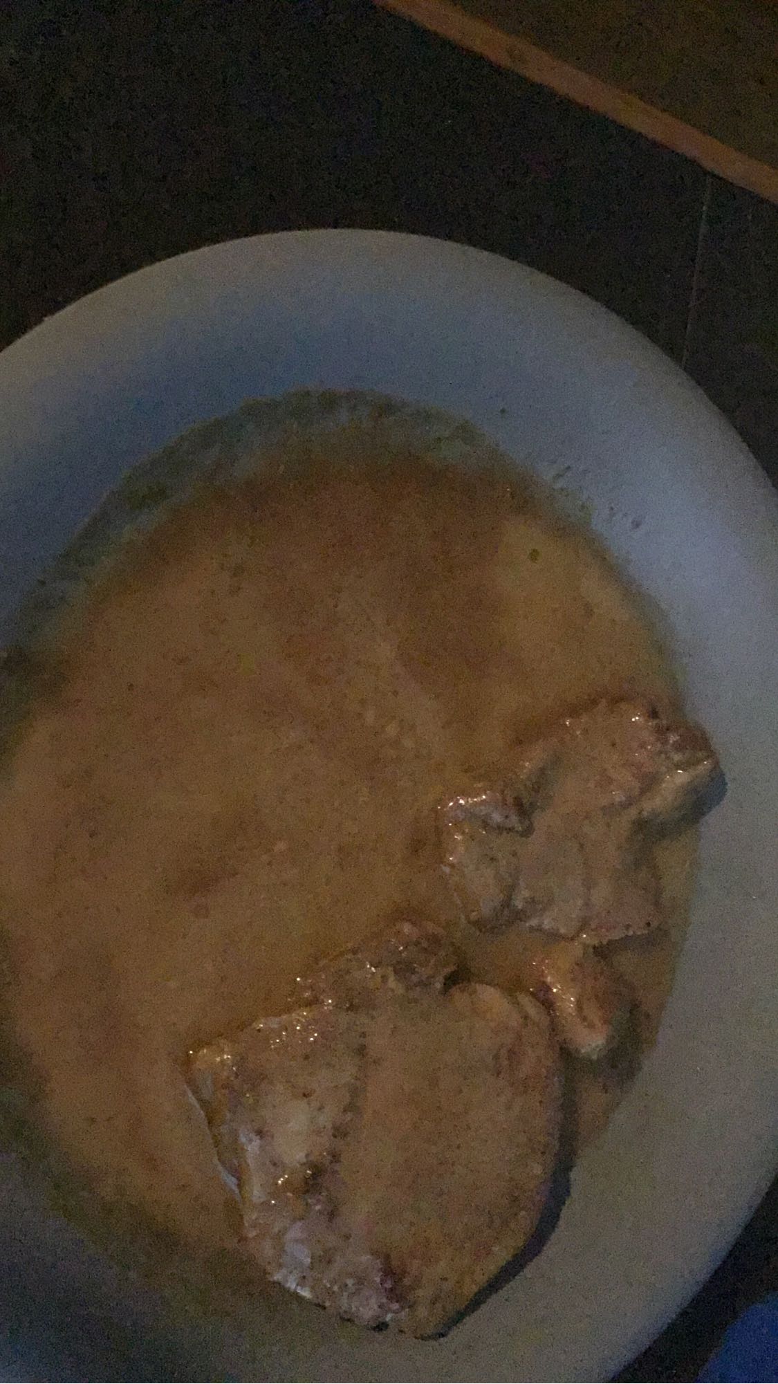 Fläskkotlett i gräddsås