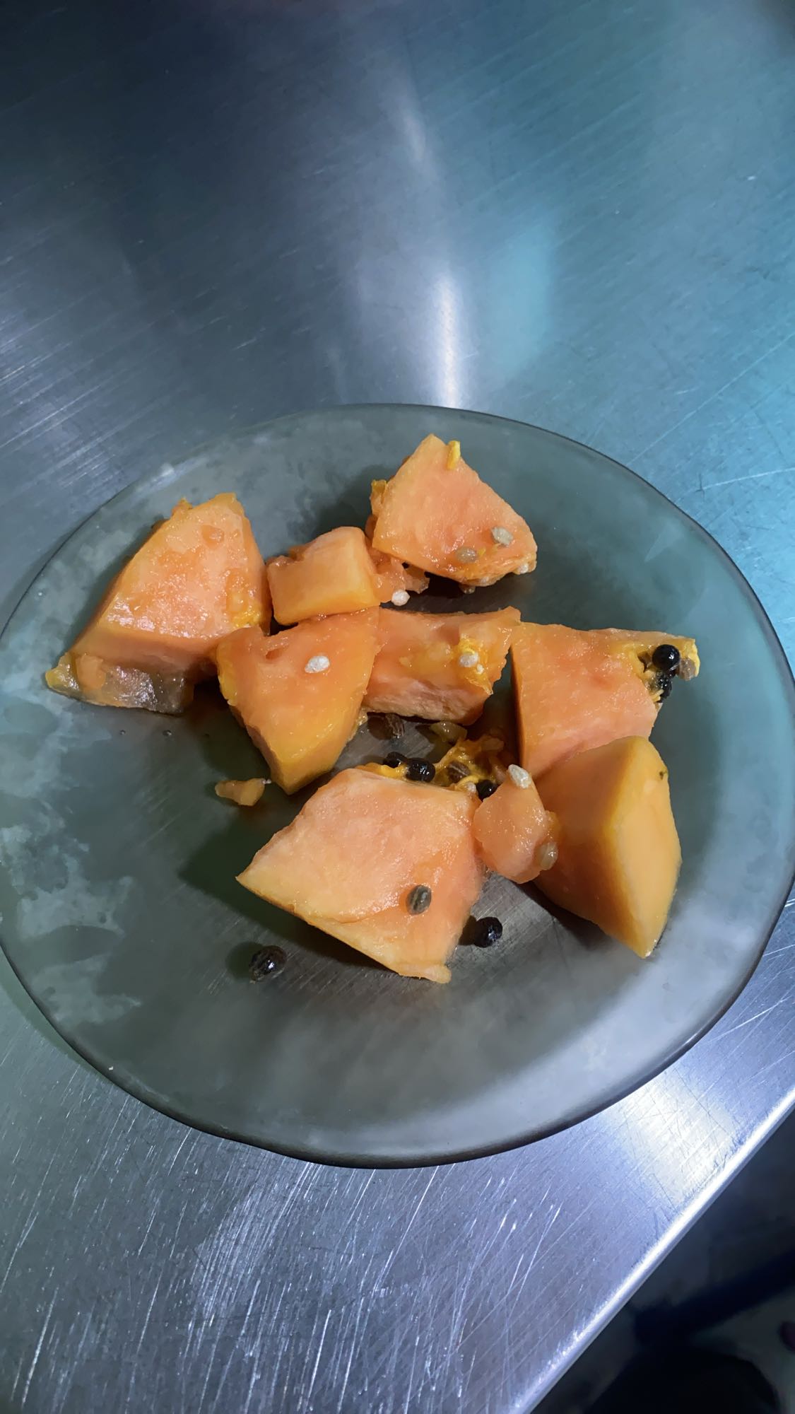 papaya en trozos
