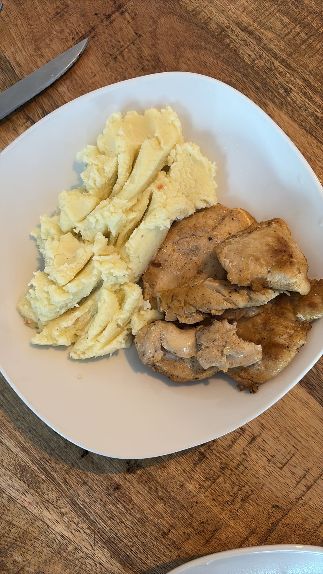 Kip met aardappelpuree