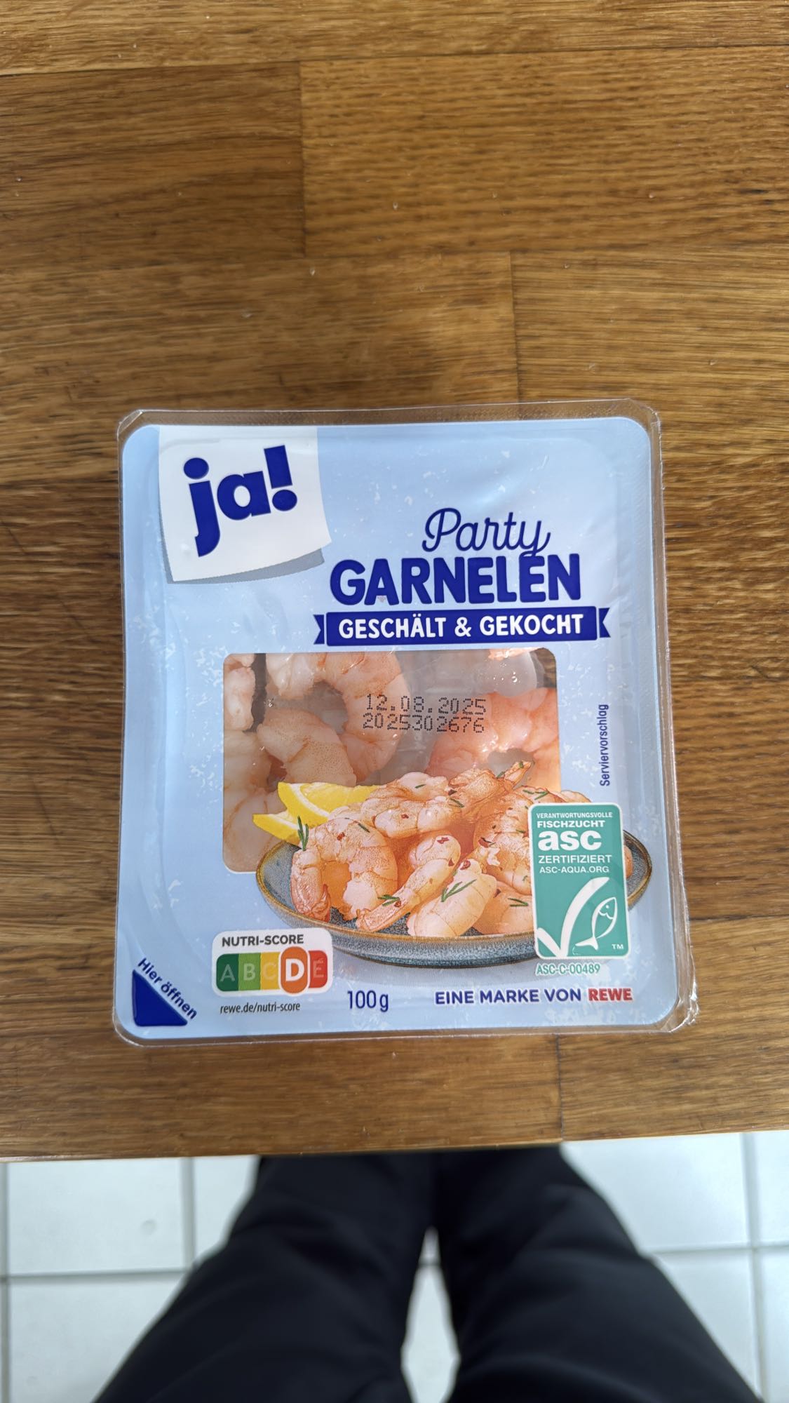 Gekochte Garnelen