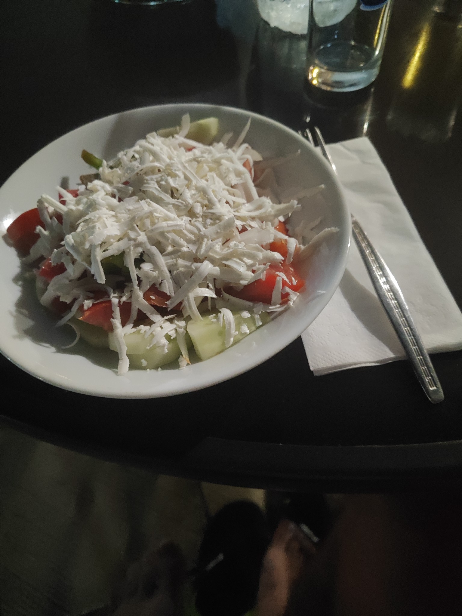 Tomato Cucumber Cheese Salad