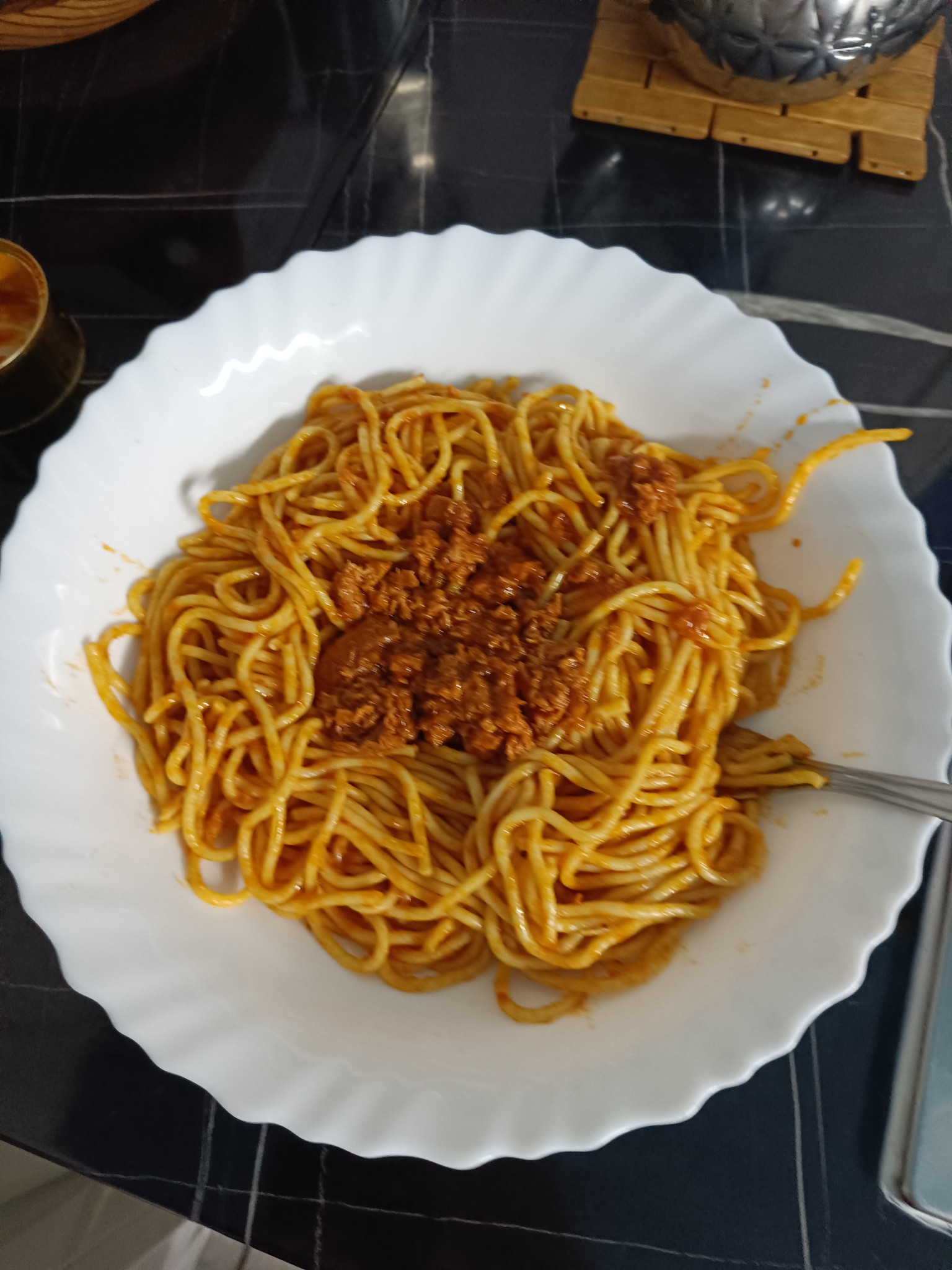 Espaguetis con salsa de carne