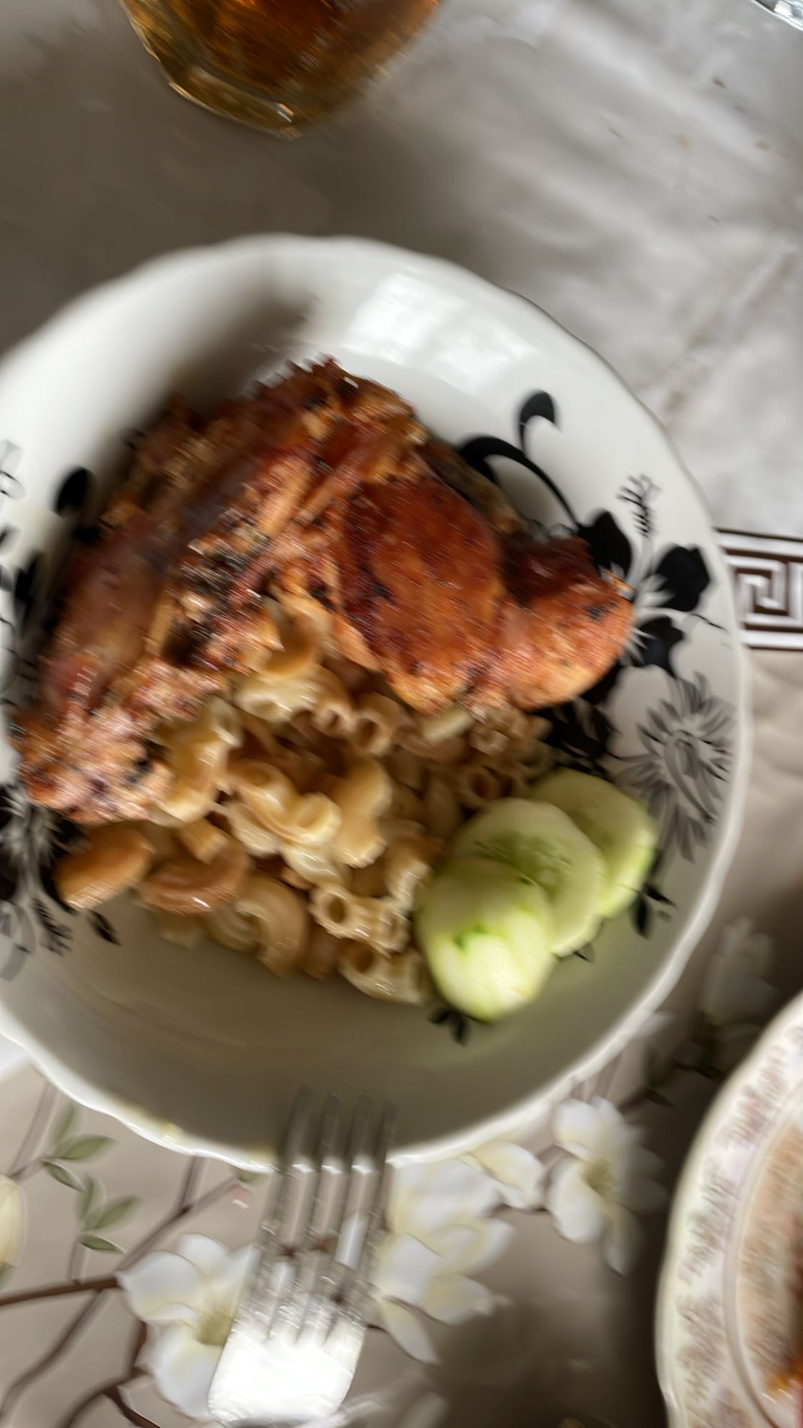 курица с макаронами