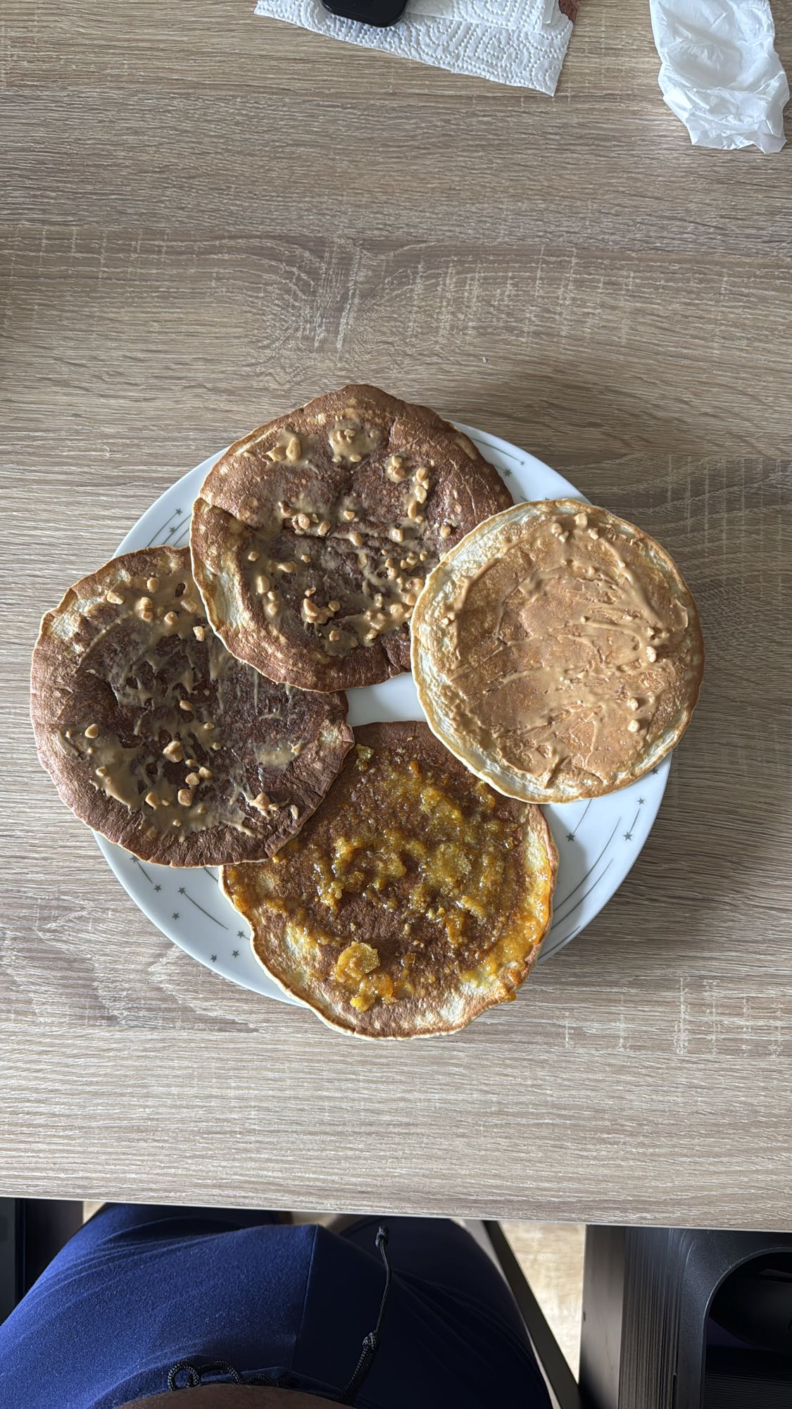 Pancakes protéinés tartinés