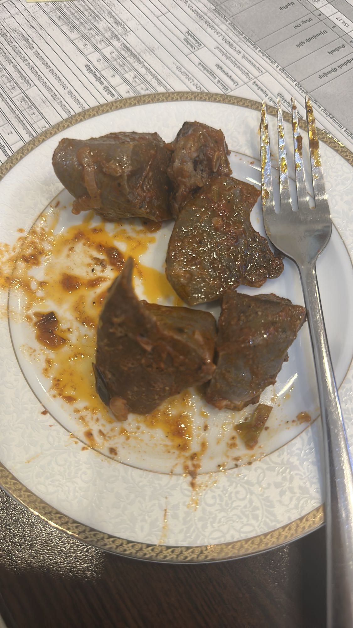 Spiced liver pieces