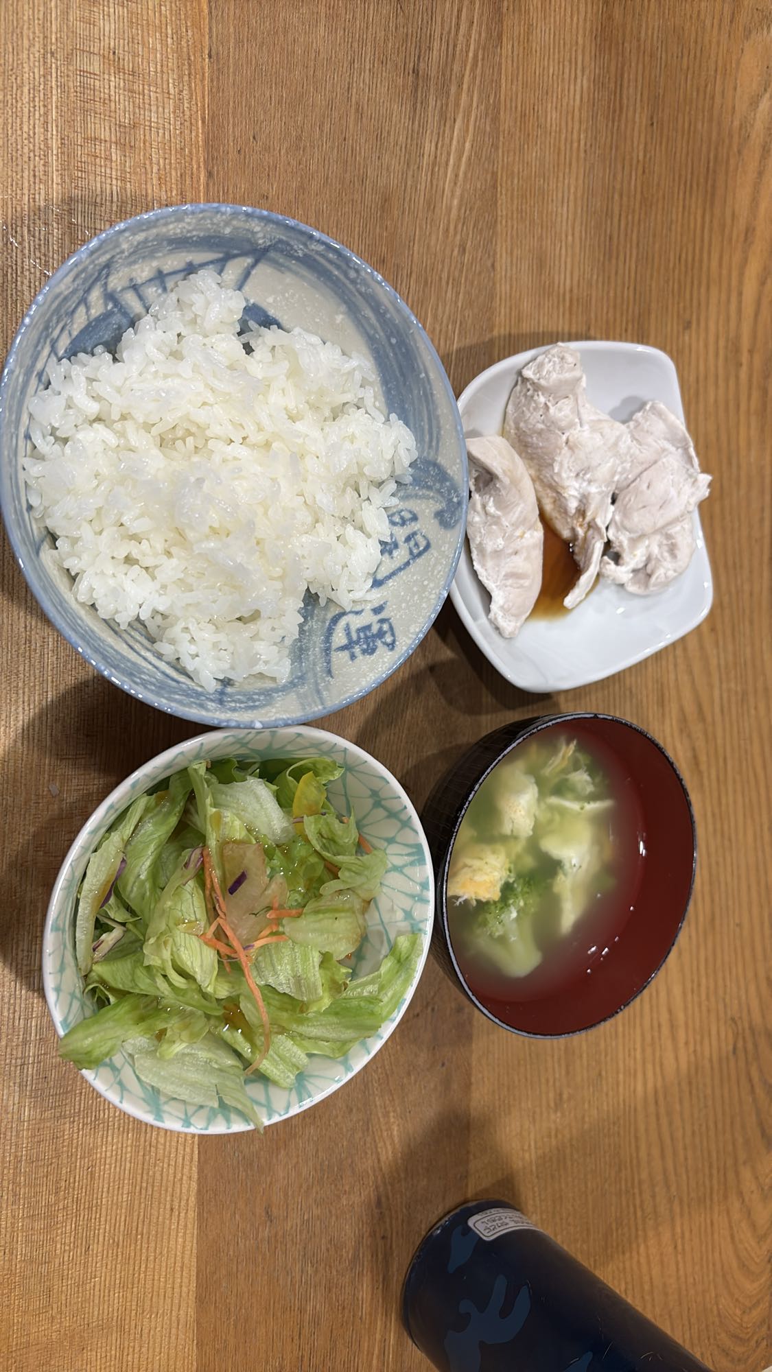 鶏むねとご飯の定食