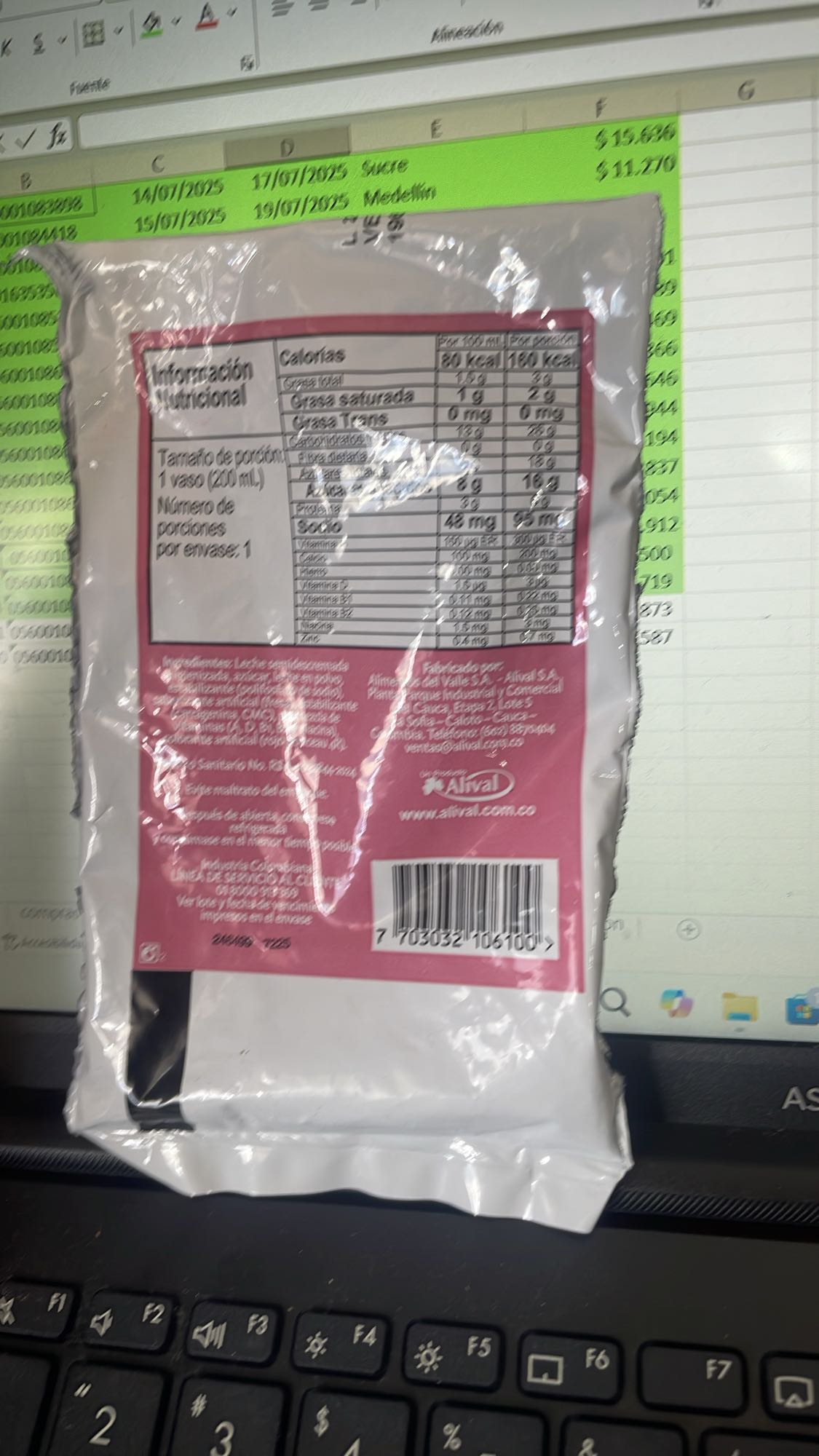 leche semidescremada