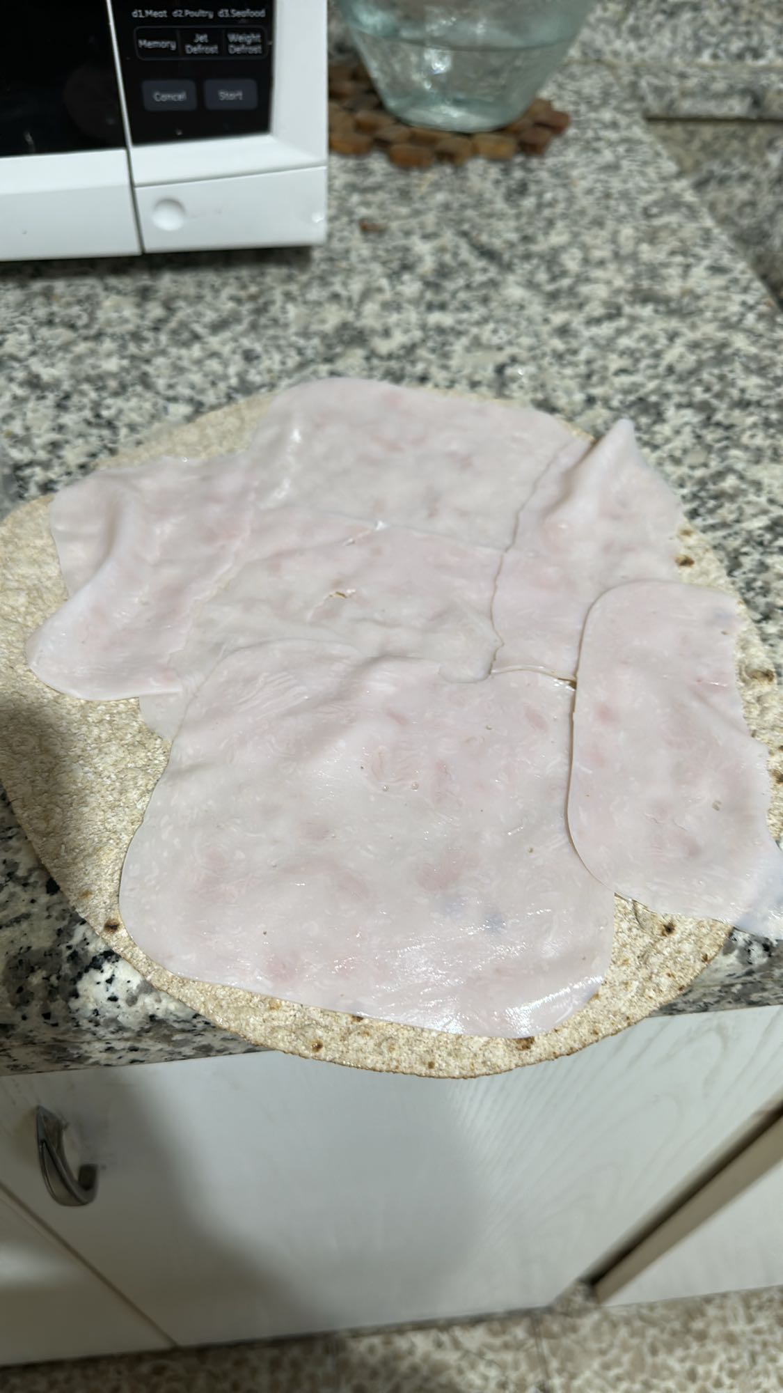 Turkey wrap on flatbread