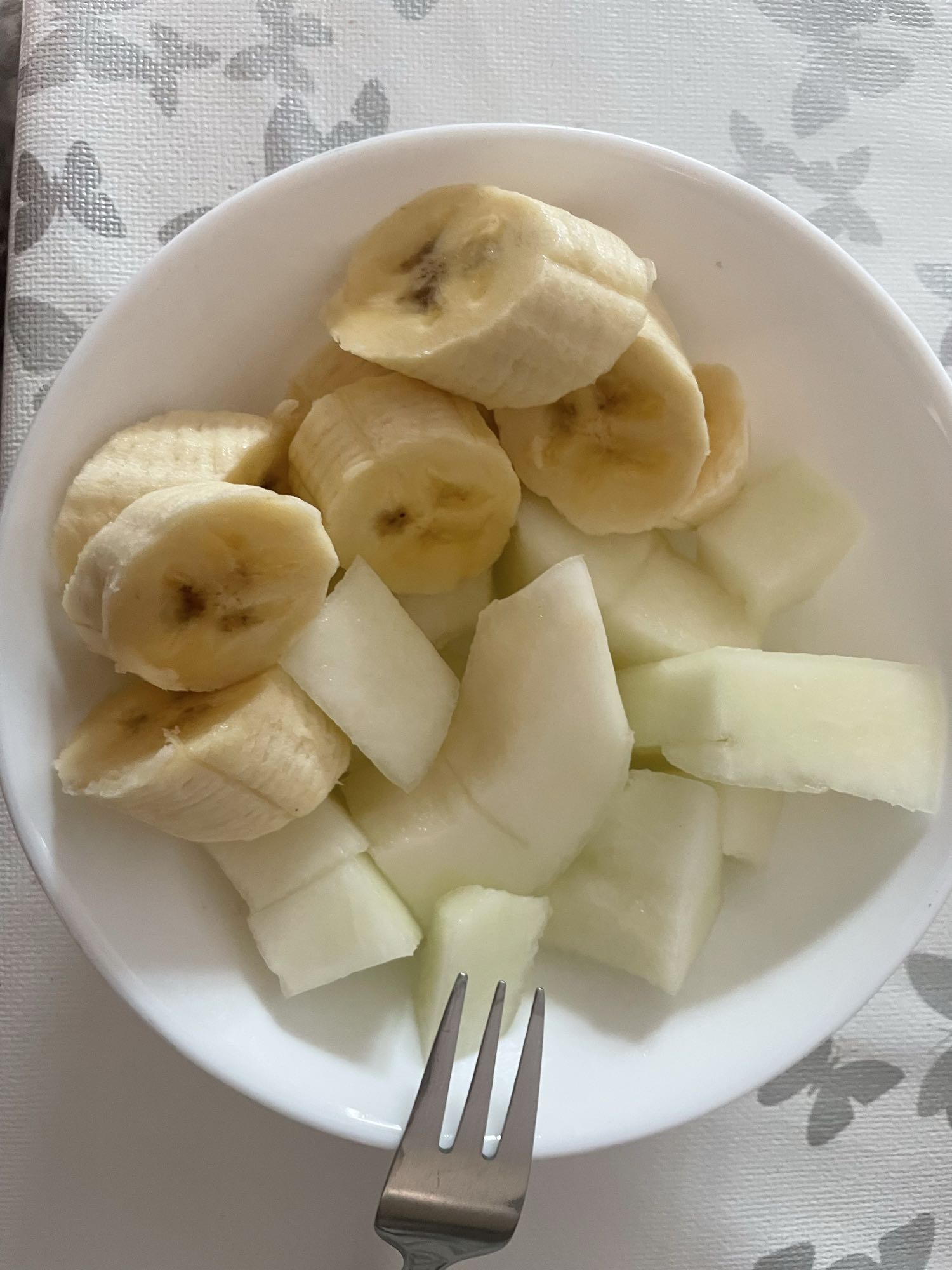 Bananen-Melonen-Obstsalat
