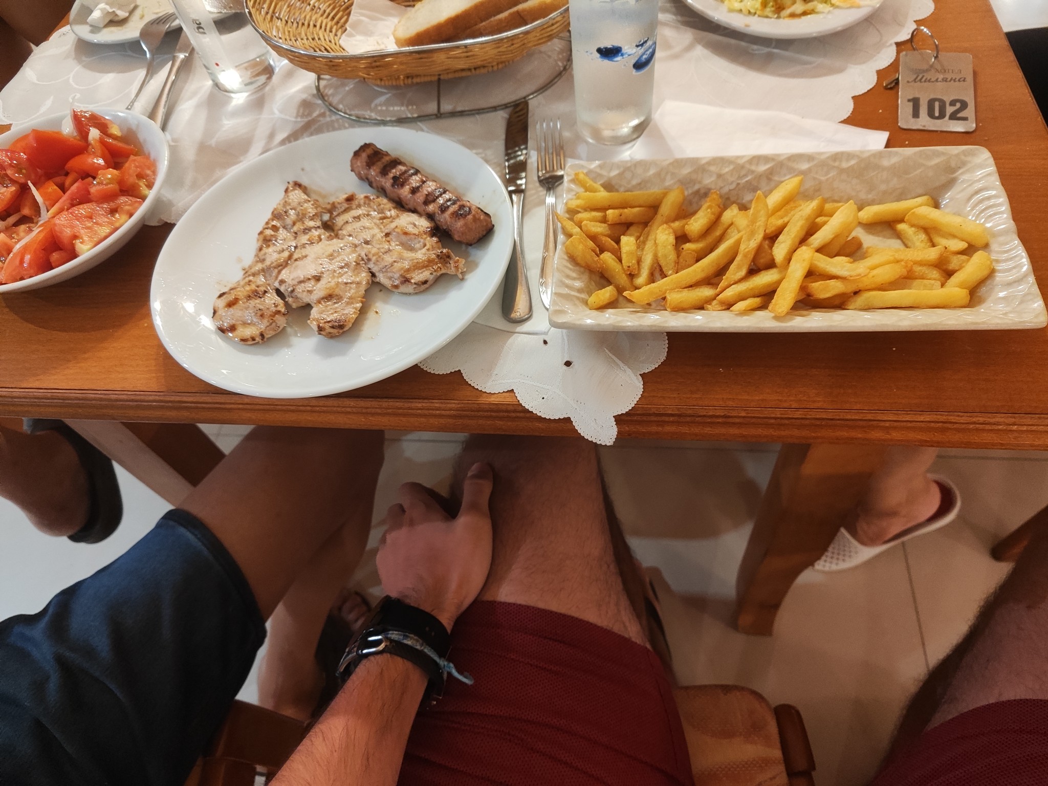 Grilled Meat with Fries