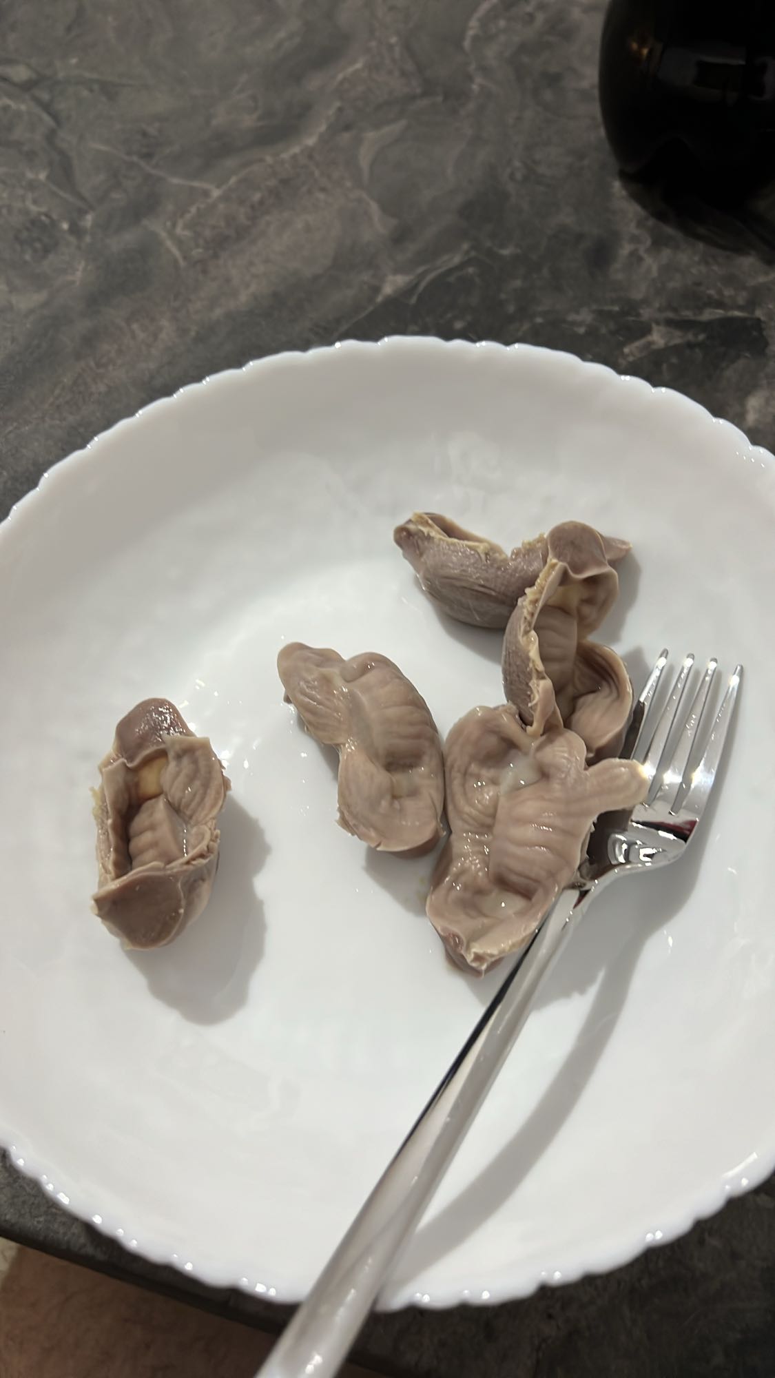 խաշած հավի ստամոքս