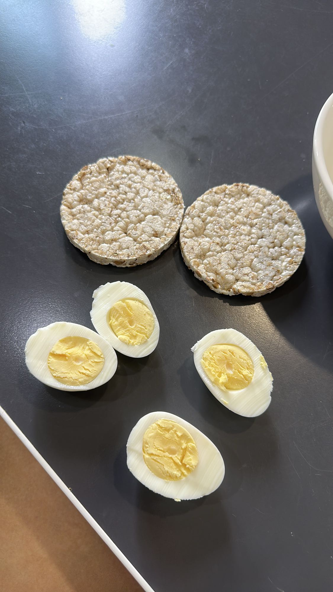 Eggs and rice cakes