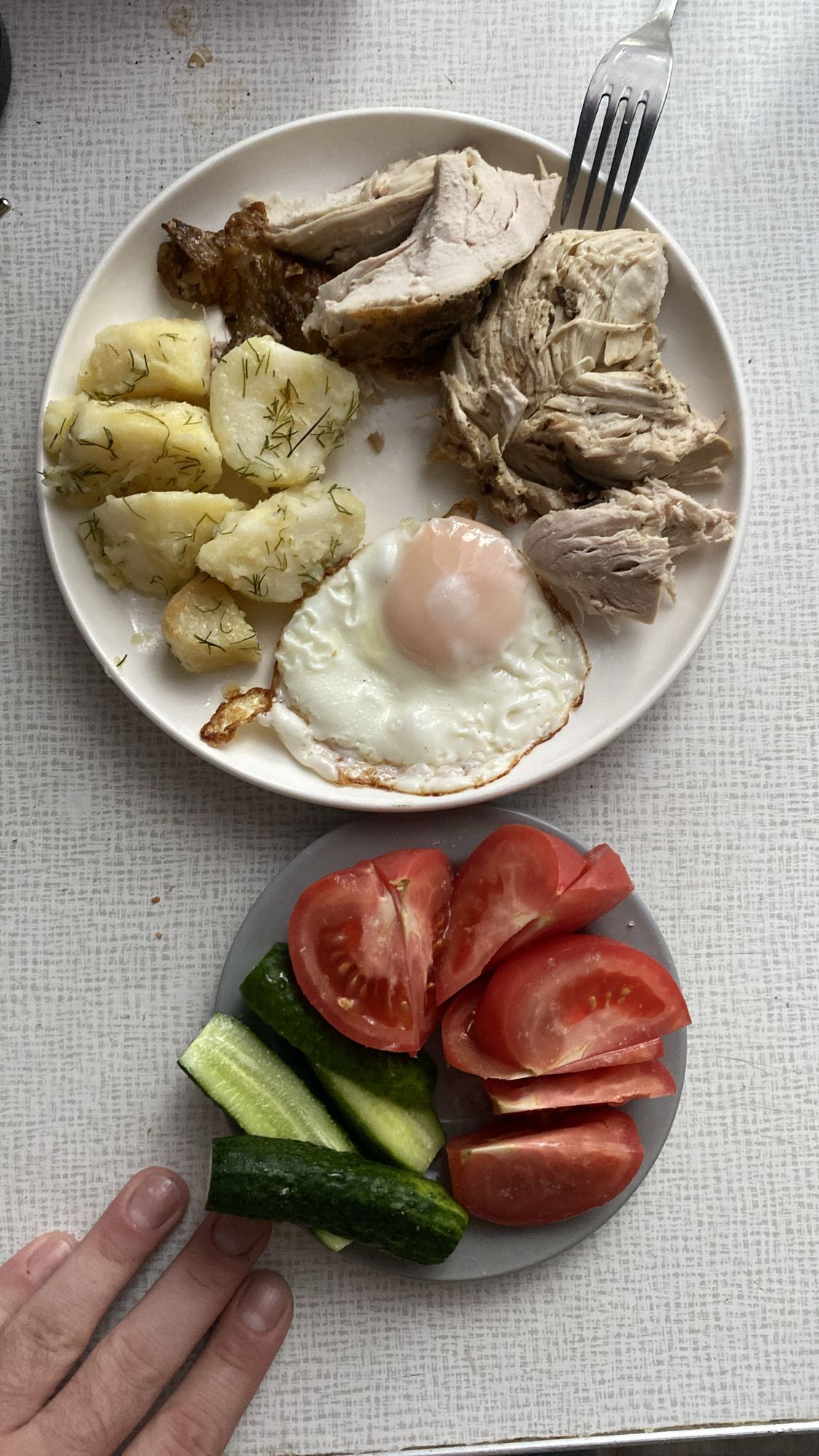 Курица с картошкой и овощами