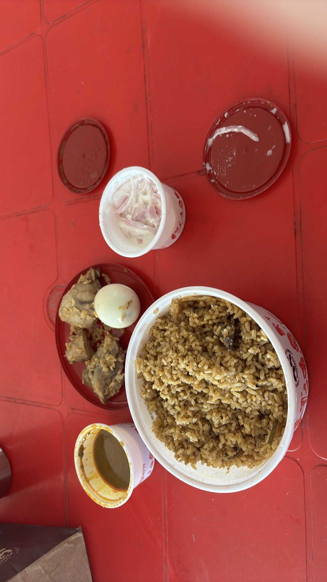 Chicken biryani meal