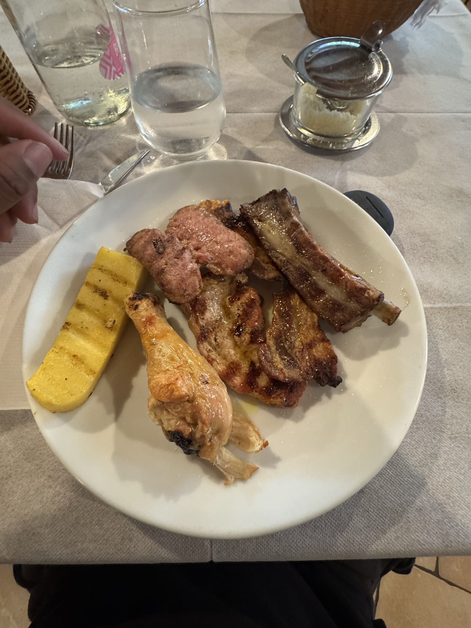 Grigliata mista con polenta