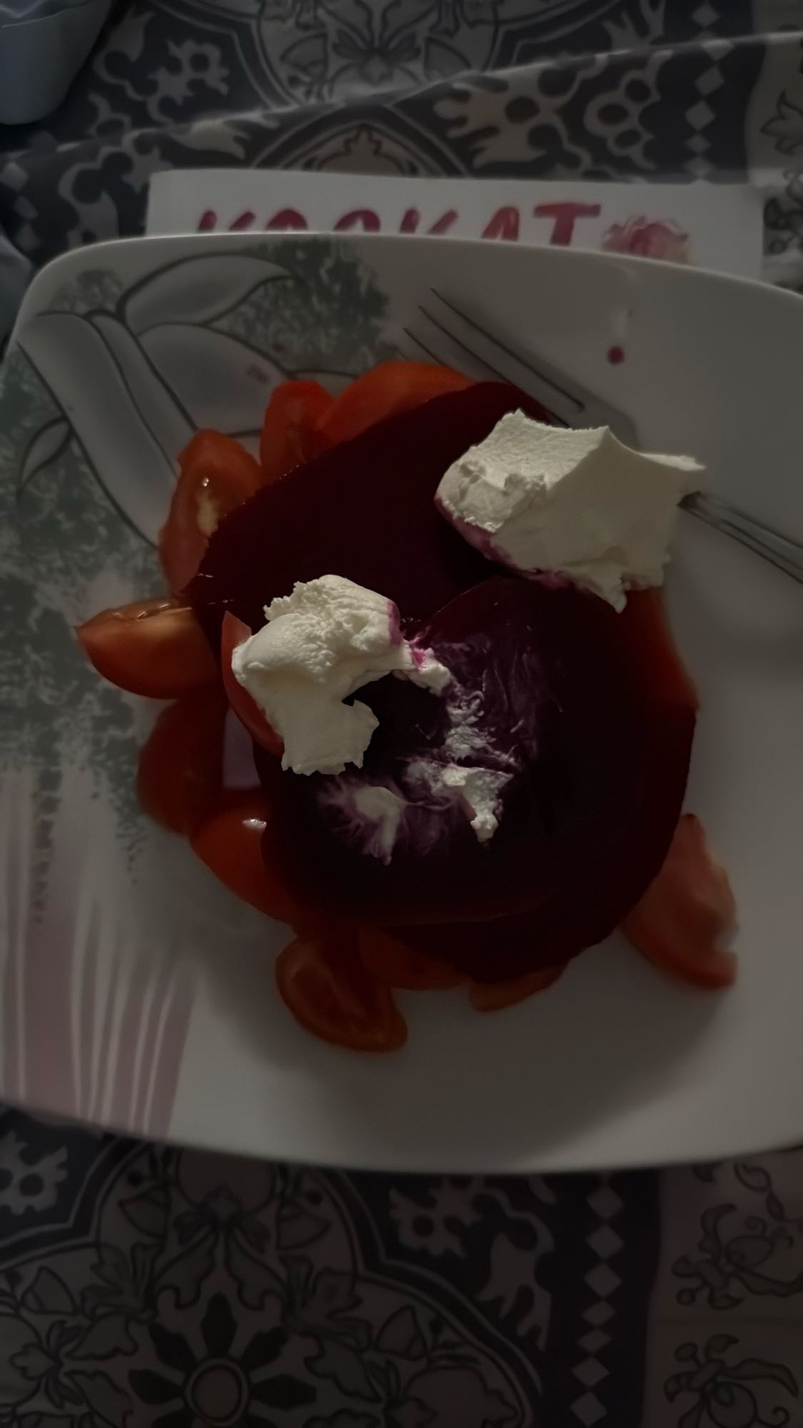 Beetroot Tomato Cheese Salad