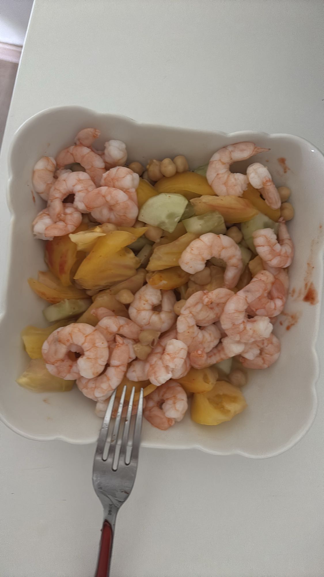 Salade crevettes pois chiches