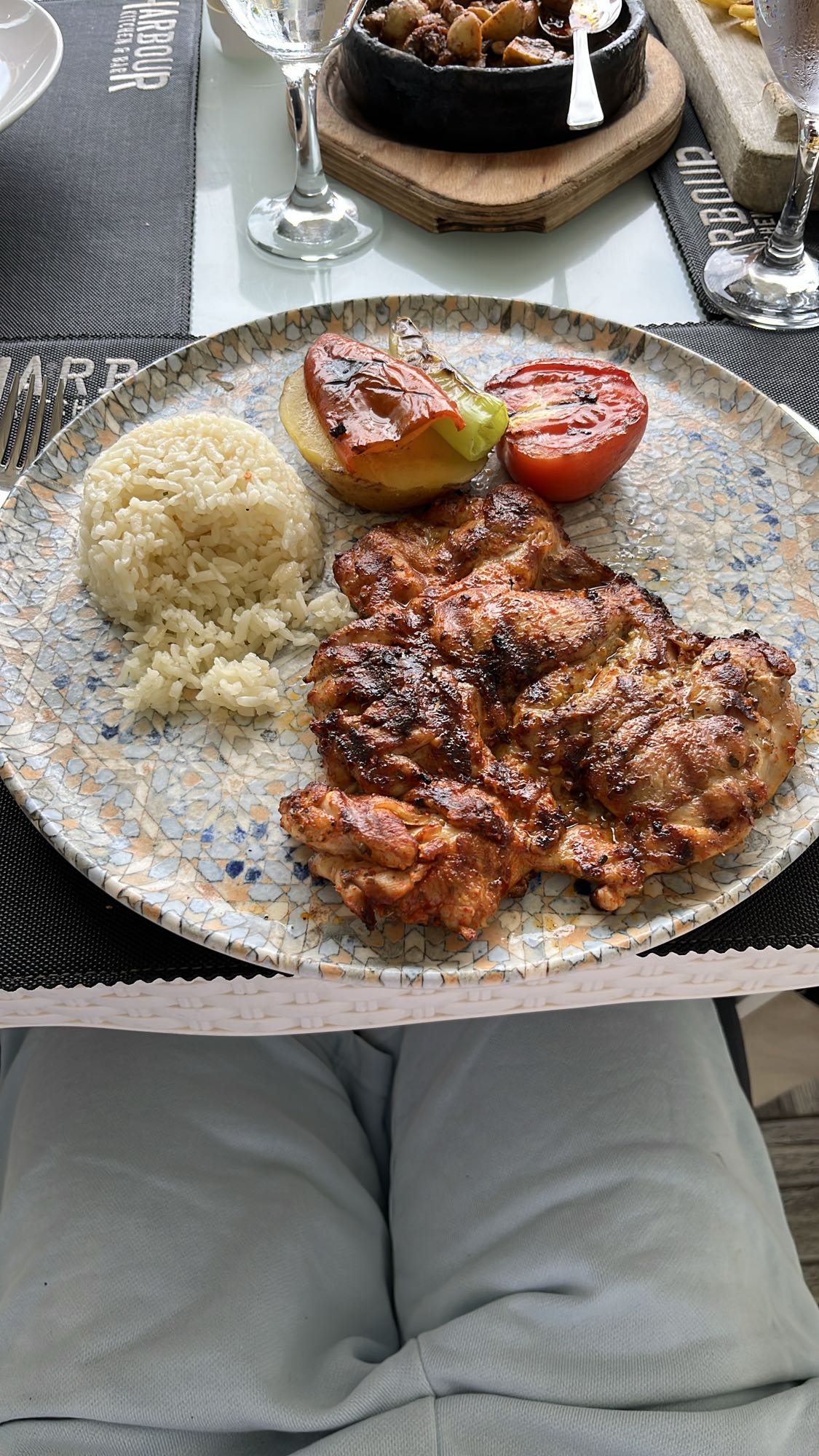 Grillet kylling med ris