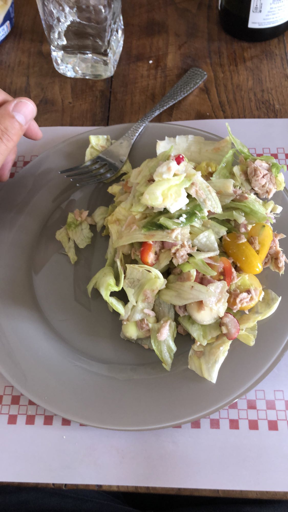 Salade thon croquante