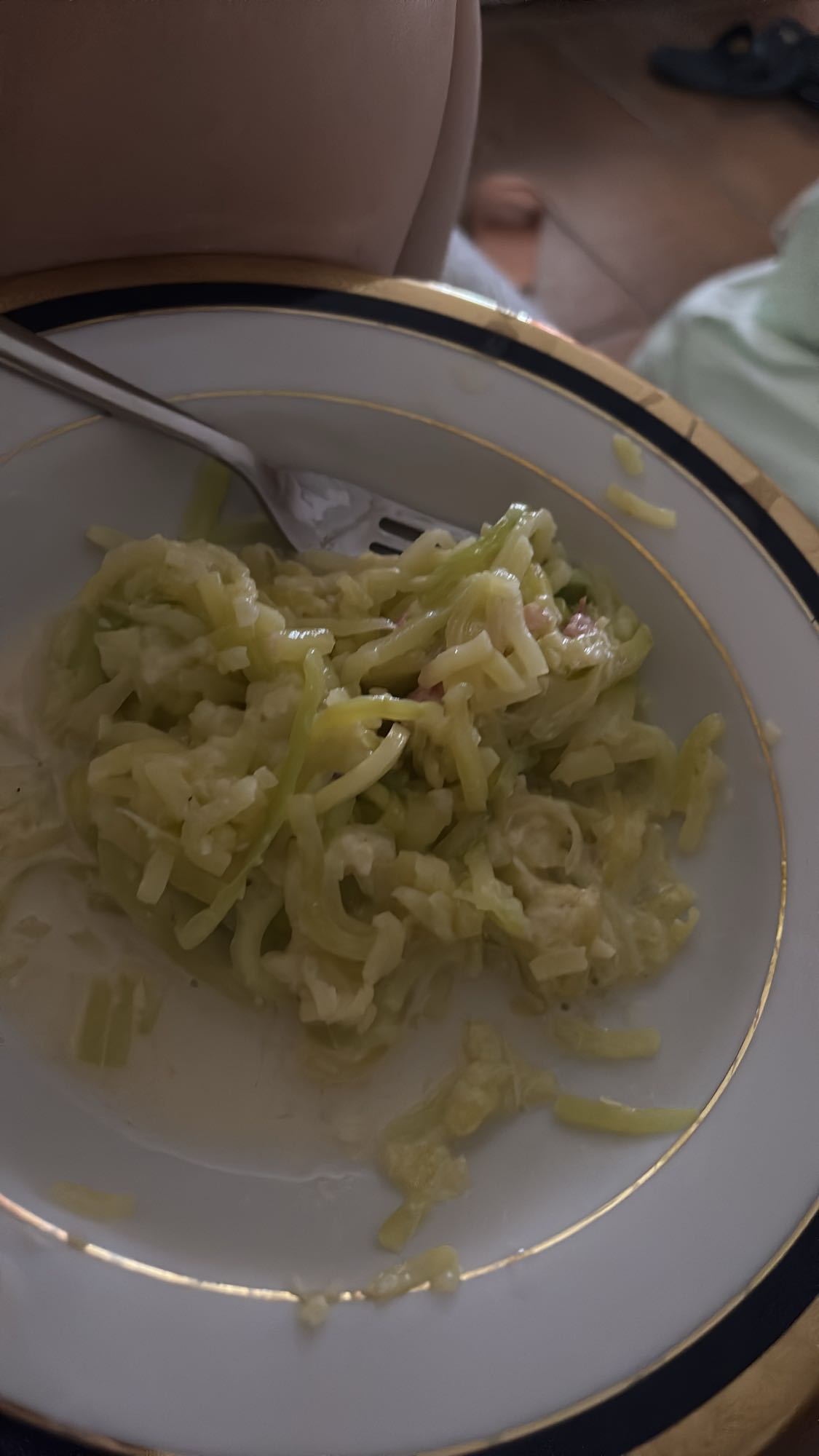 calabacín rallado cremoso