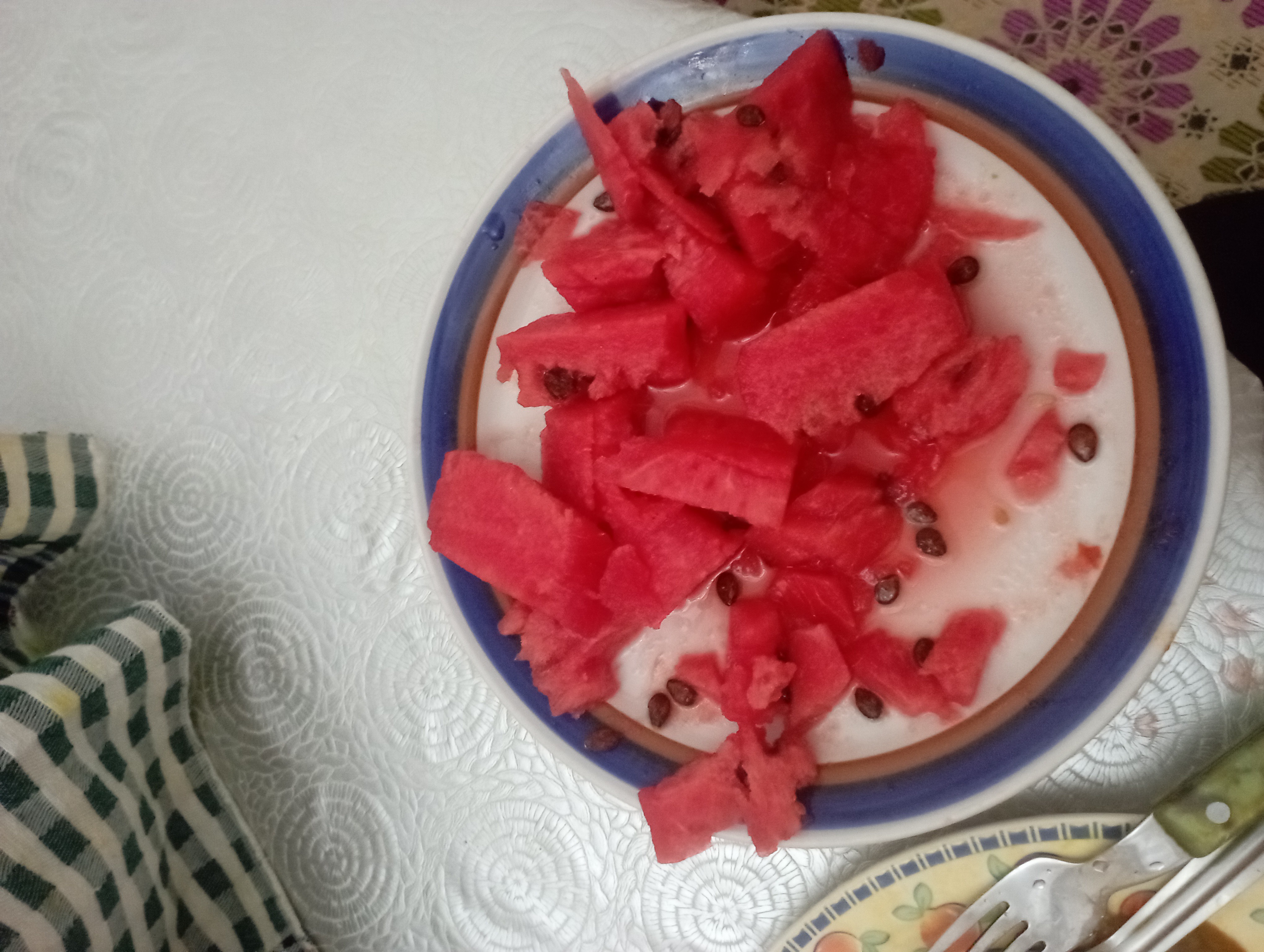 Watermelon yogurt bowl