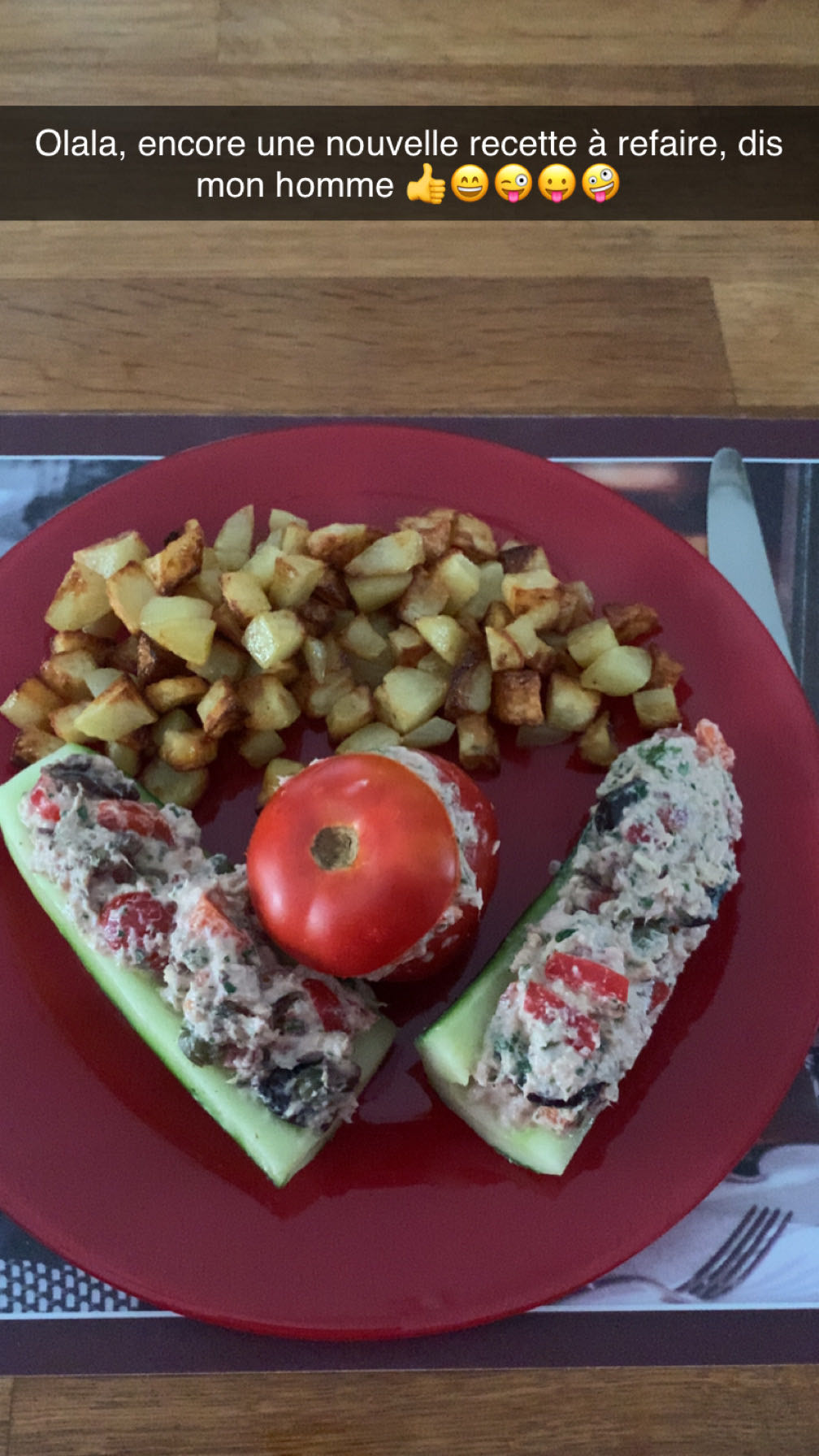 Légumes farcis et pommes sautées