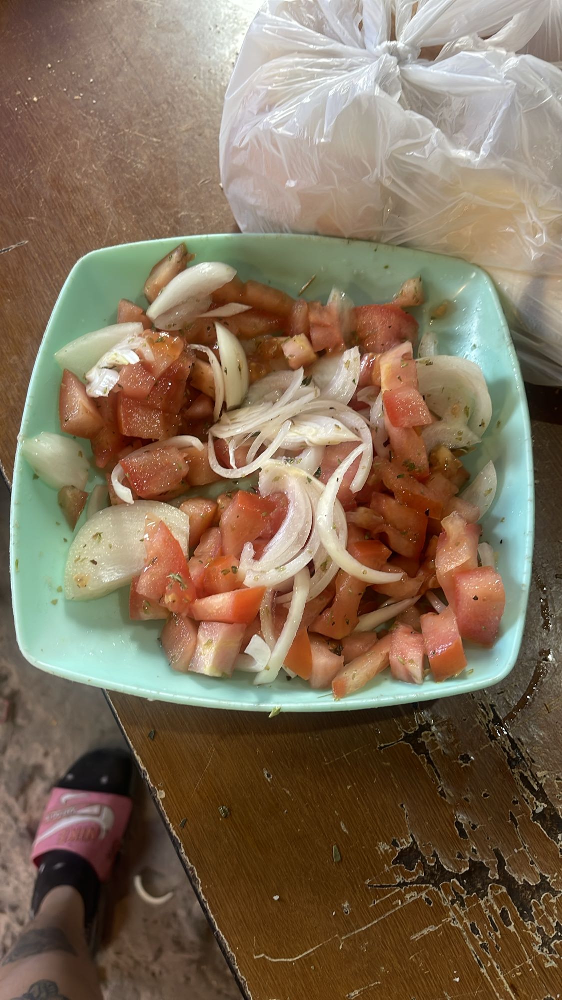 ensalada de tomate y cebolla