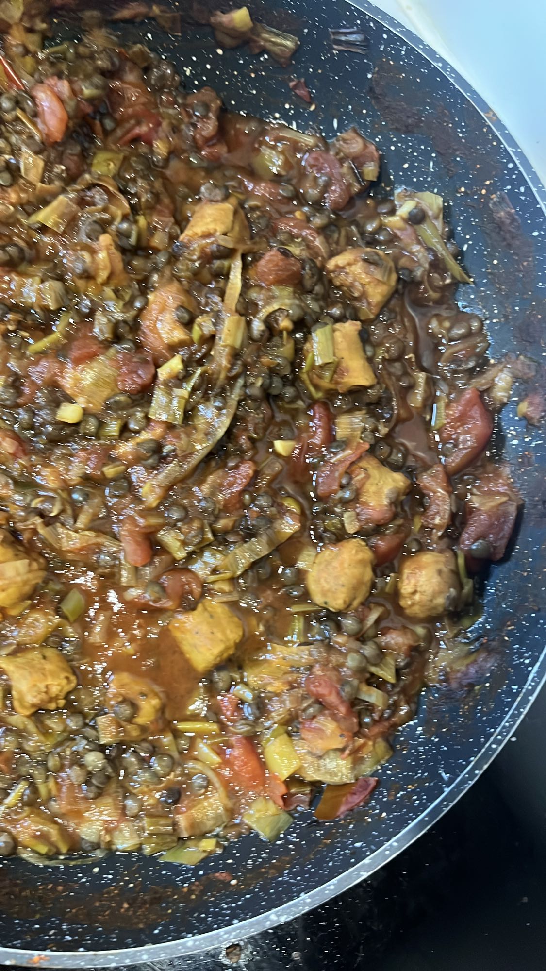 Ragoût lentilles poulet légumes