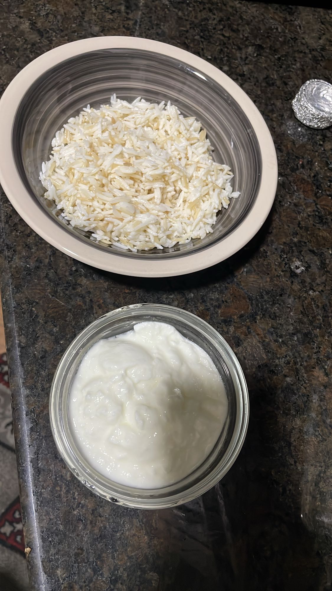 Rice with plain yogurt
