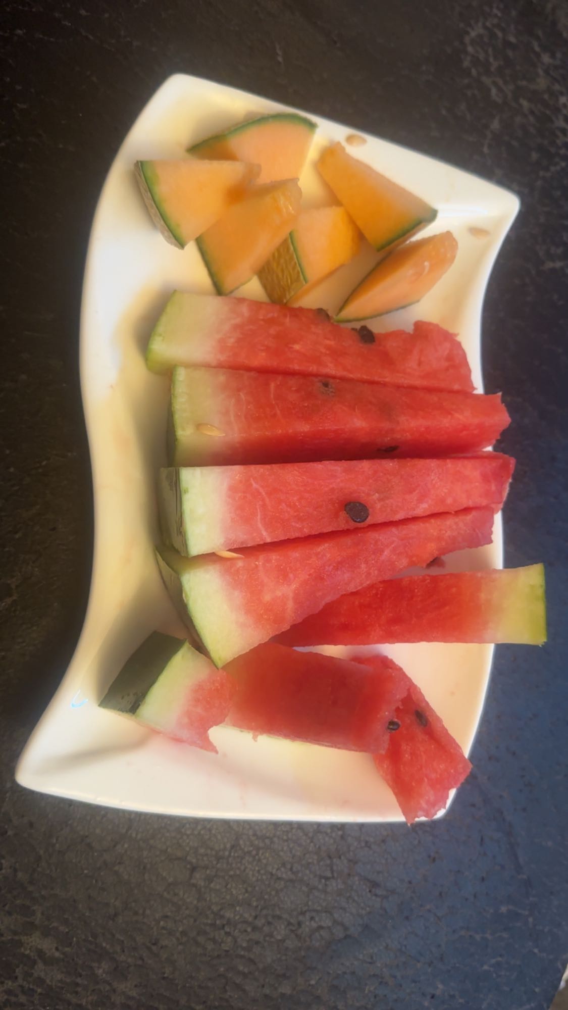 Melon- och vattenmelonfat