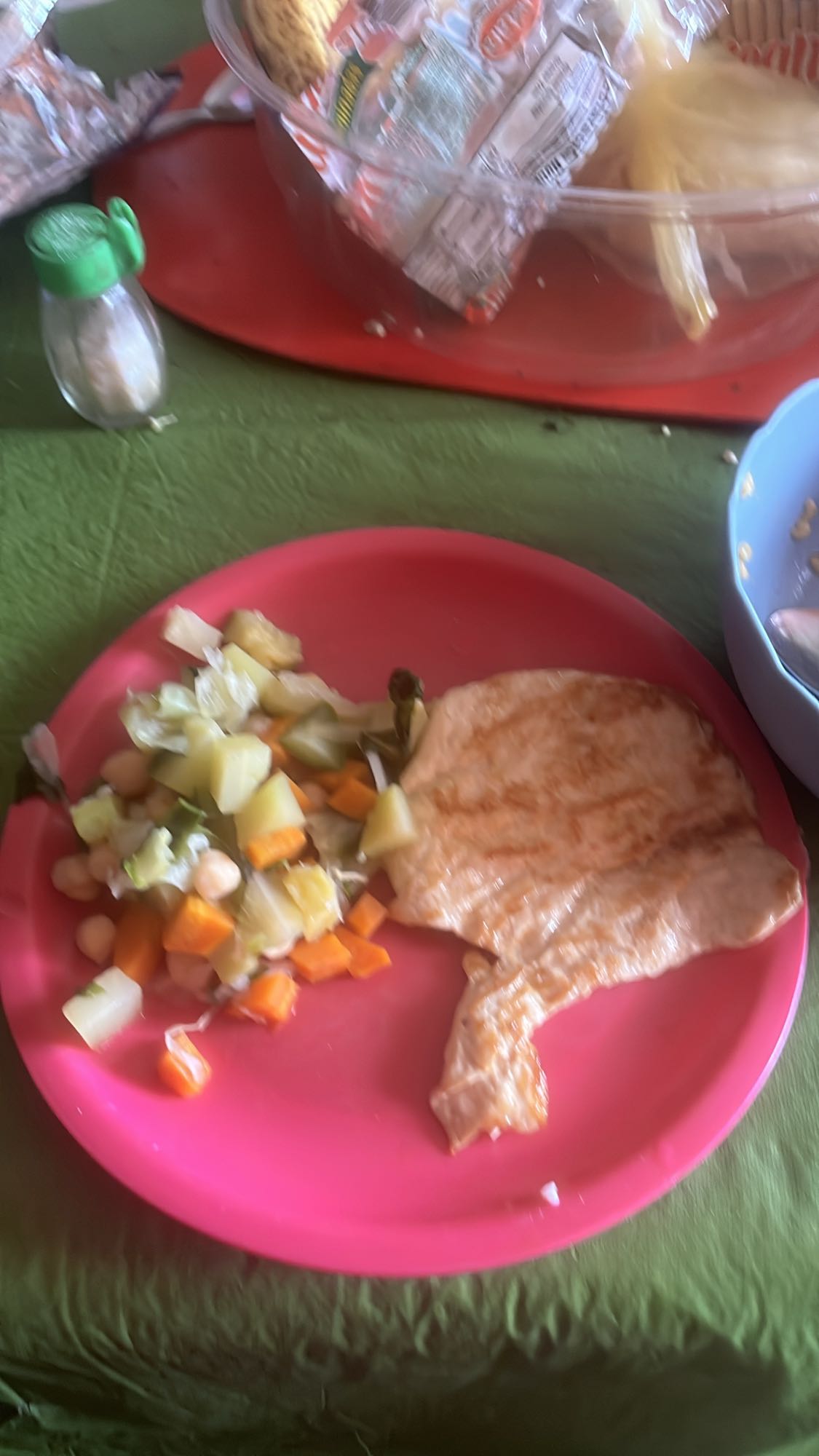 pollo con verduras