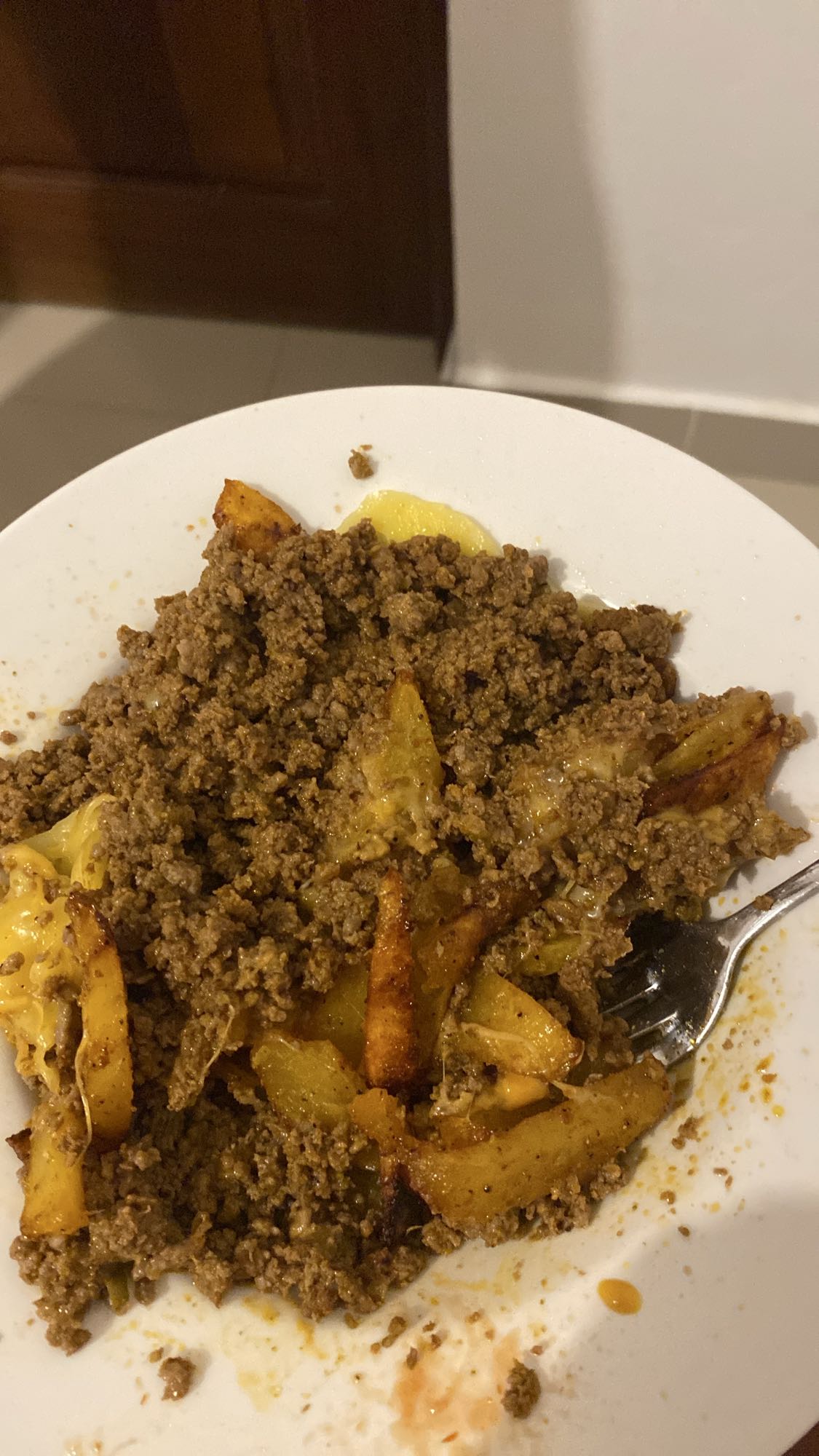 papas con carne molida