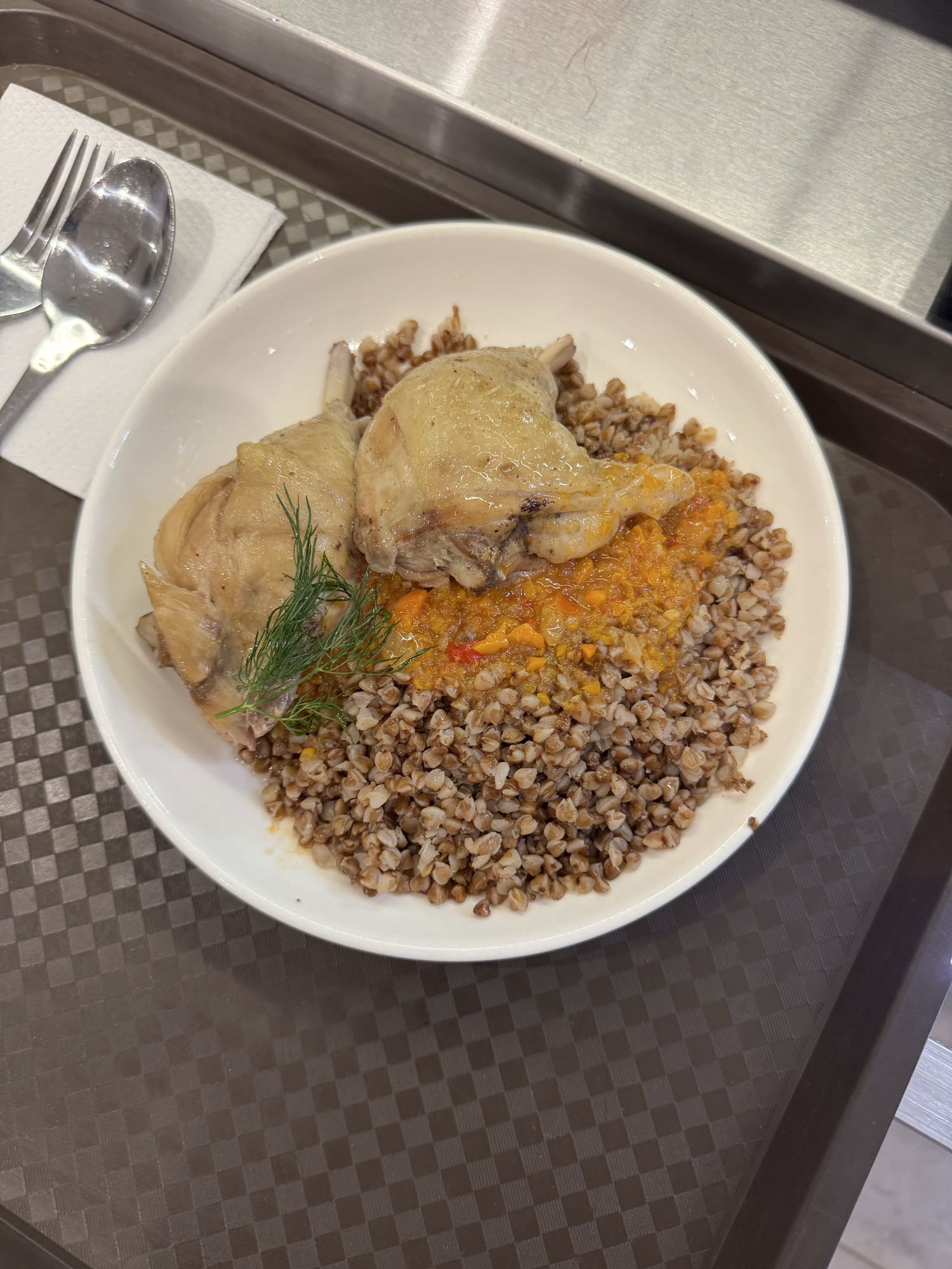 Гречка с курицей