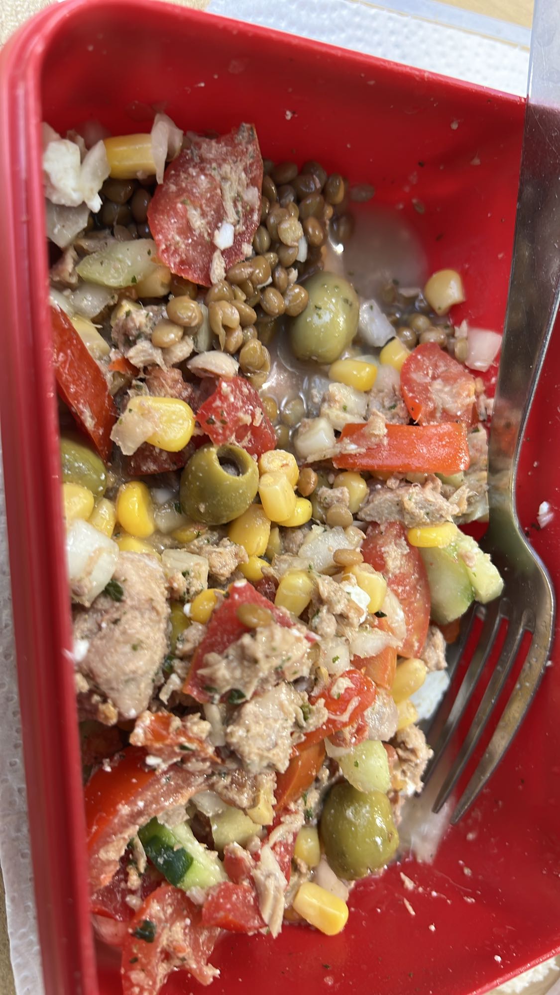 Salade de thon et lentilles