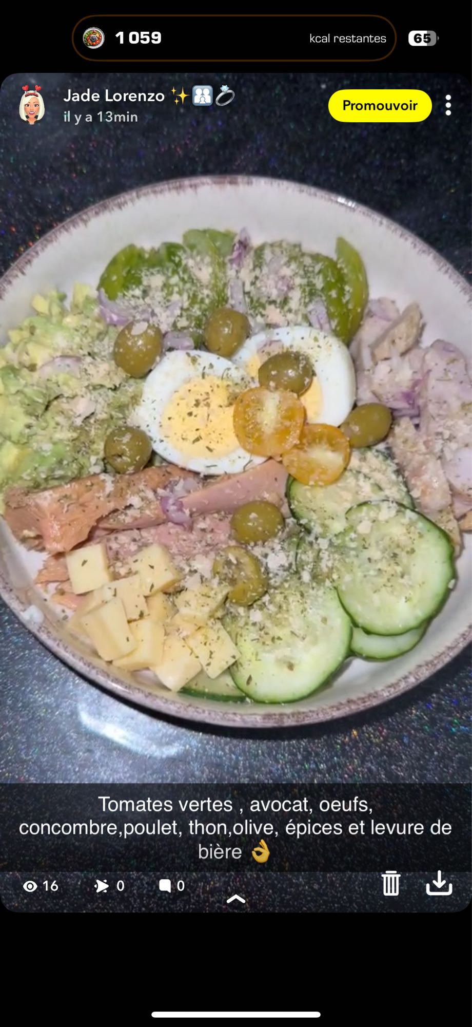 Salade protéinée variée