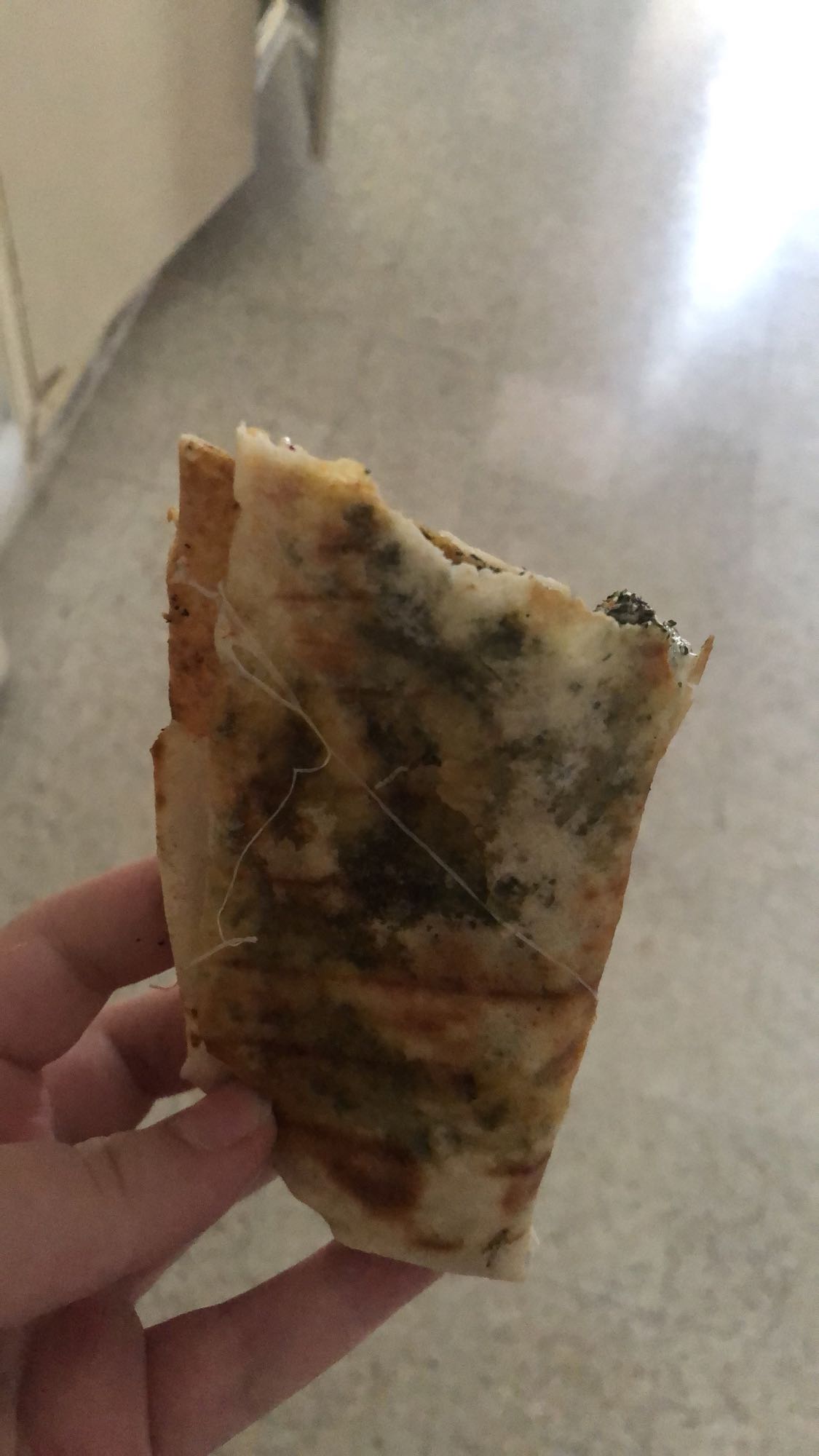 Cheese herb flatbread wrap