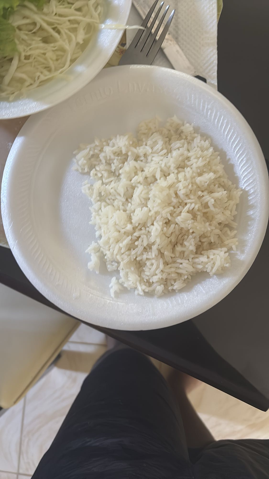 White rice plate
