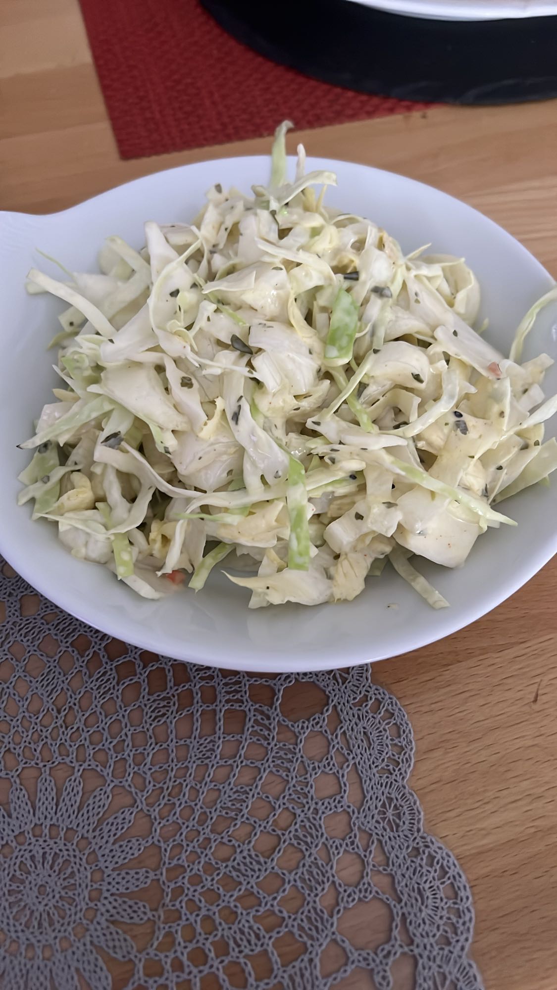 Koolsalade met dressing