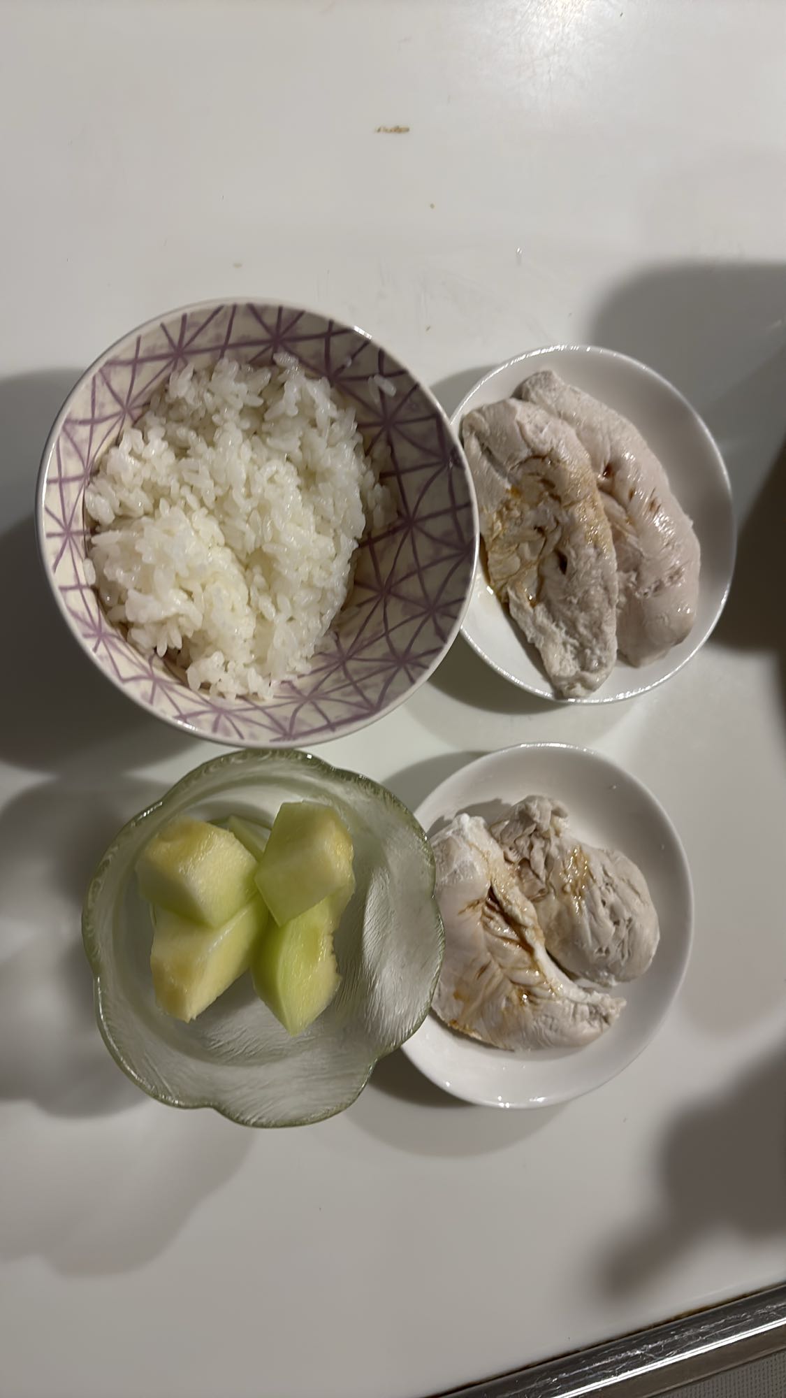 鶏むね肉とご飯セット