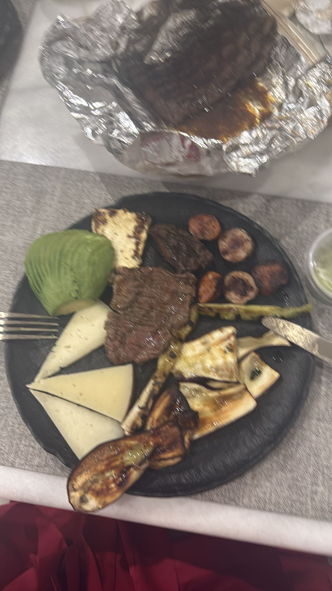 Parrillada mixta con queso