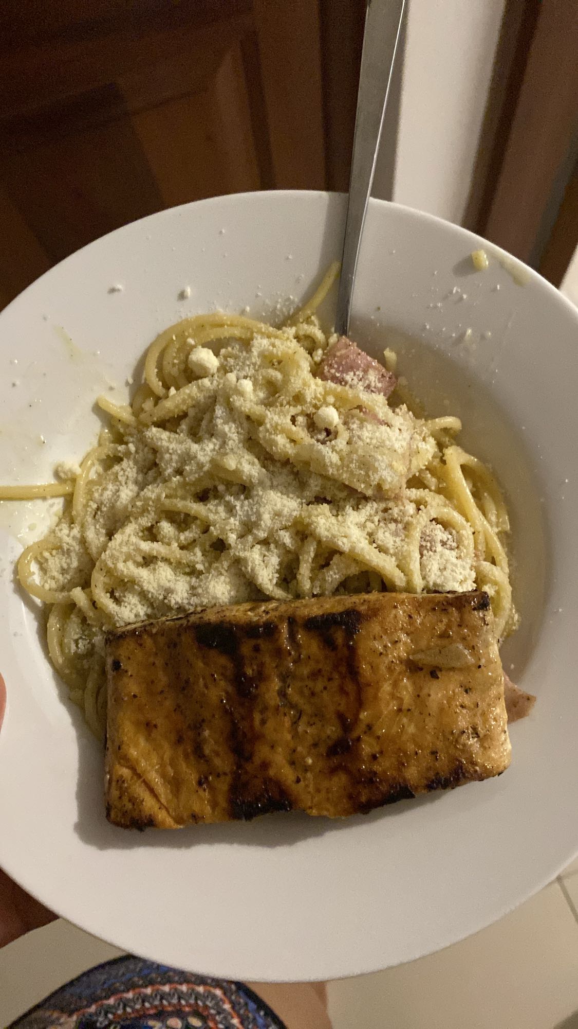 pasta con salmón