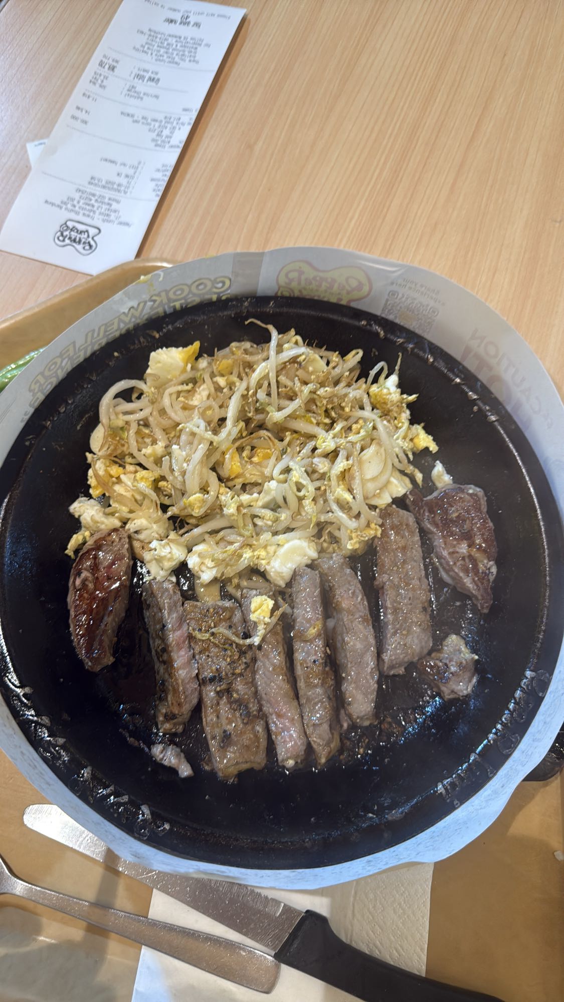 Beef with Egg & Sprouts