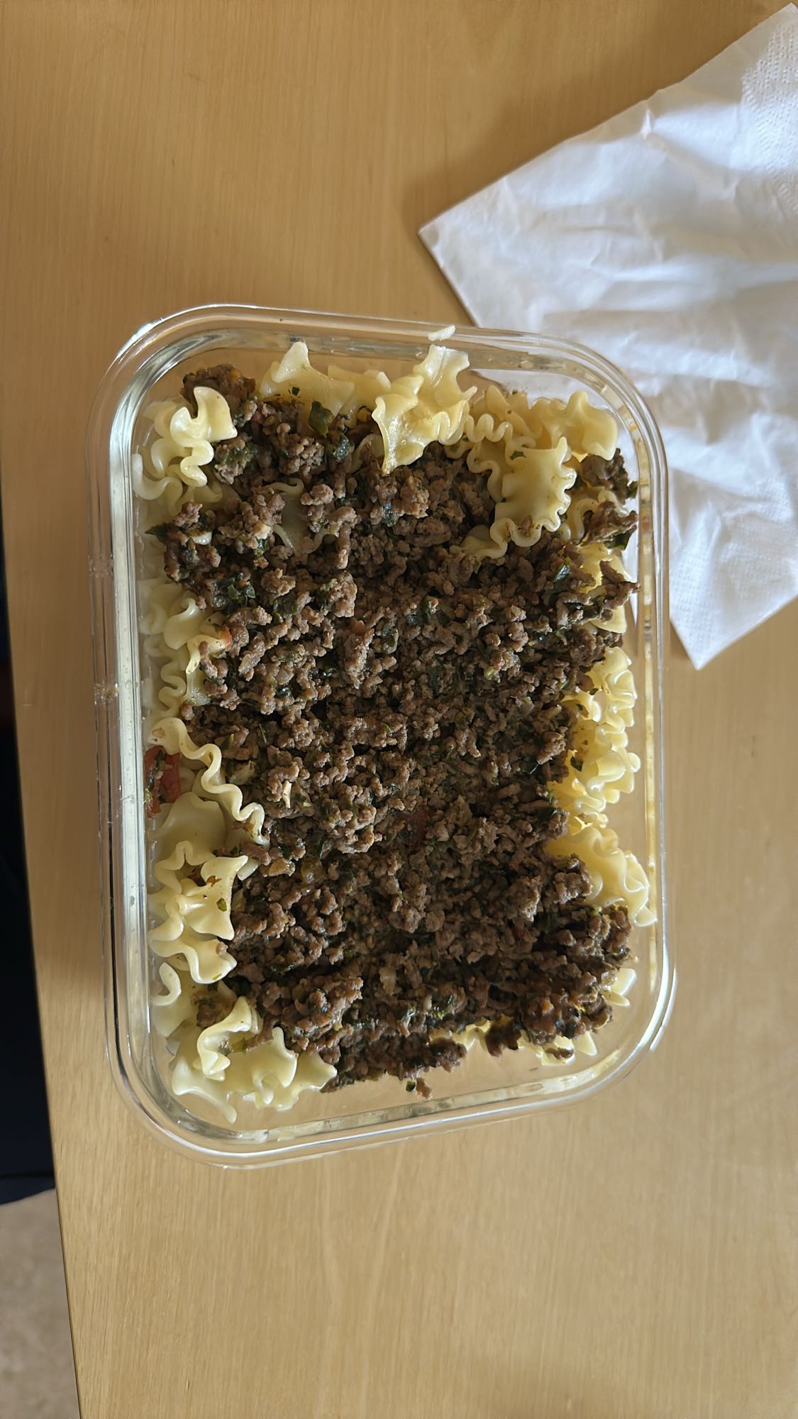 Köttfärspasta i form